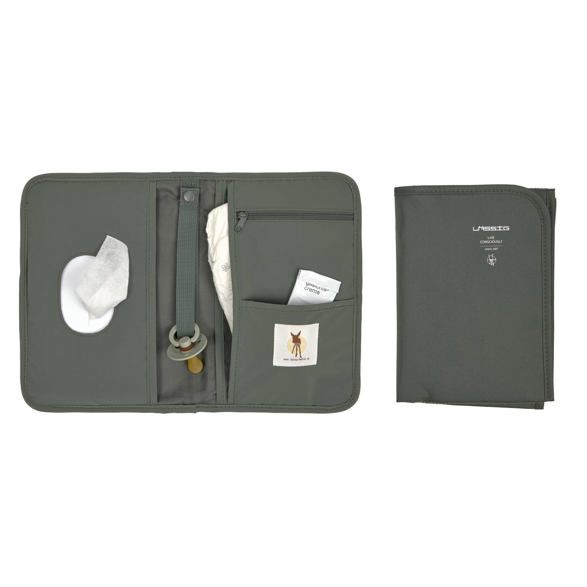Bild 2 Windeltasche - kleine Wickeltasche, Olive