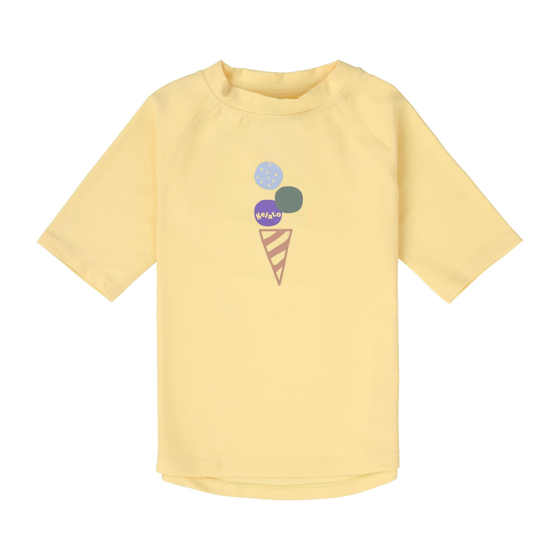 Bild 1 PreOrder 2026 -  Short Sleeve Rashguard Ice Cream  pale yellow, Bekleidung, T-shirt, Nachtisch, Essen, Eiscreme, Bekleidung, T-shirt, Hemd, Eiscreme, Ärmel