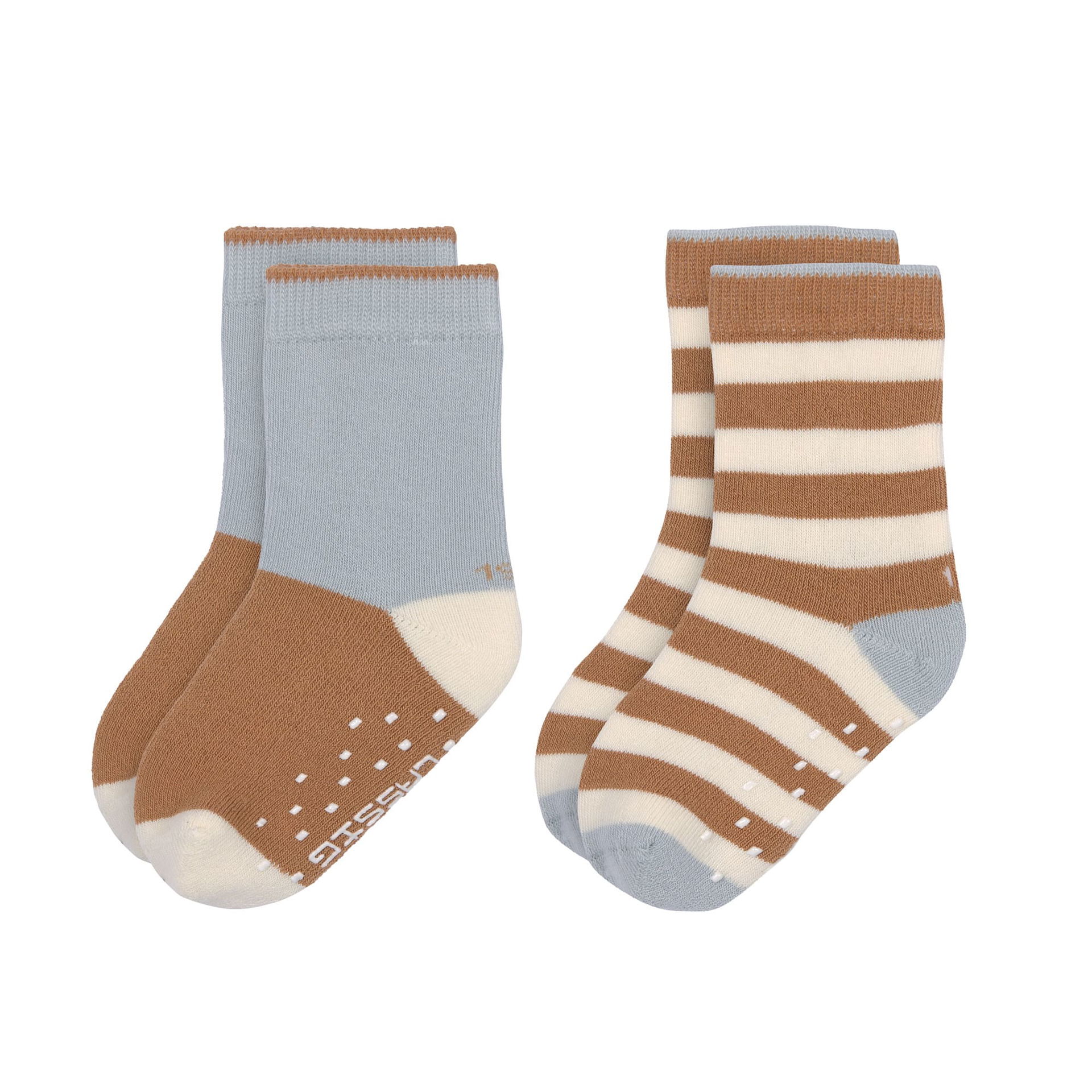 Anti-Slip Socks (2 GOTS, Offwhite Powder Pink Lässig