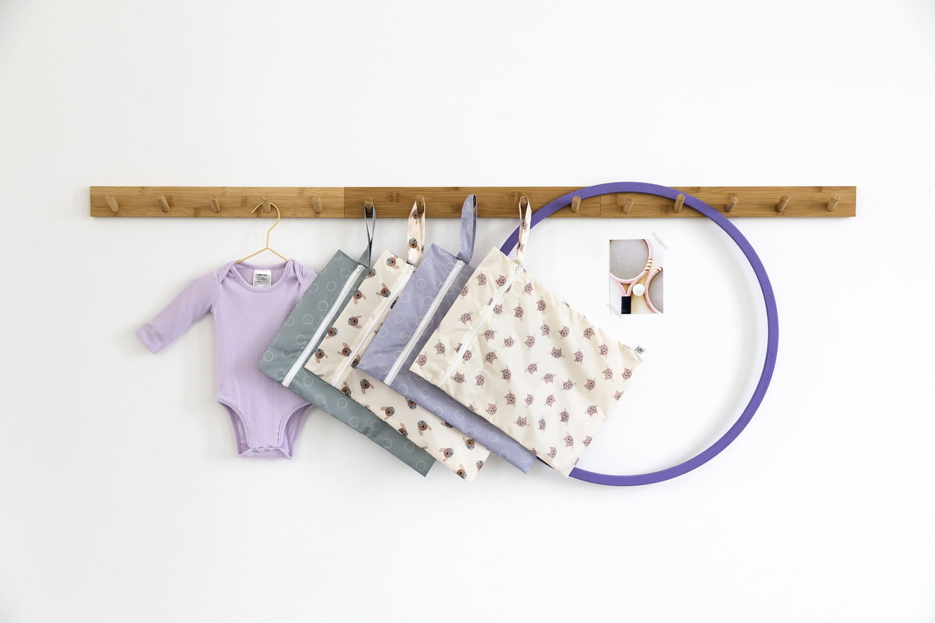 Sac à couches lavables (2 pcs) - Tiny Team, Chien