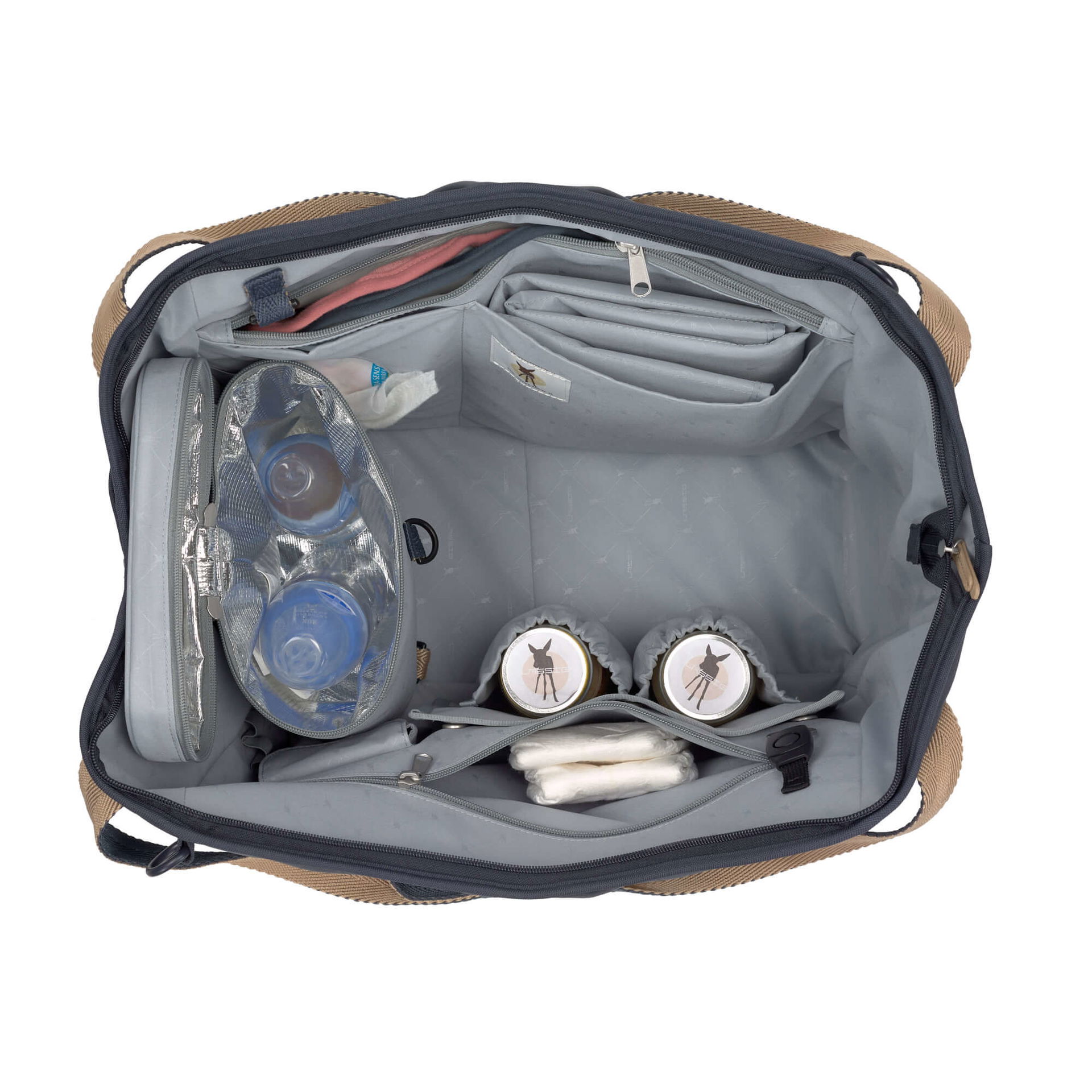 Diaper Bag for Twins, Triangle Navy