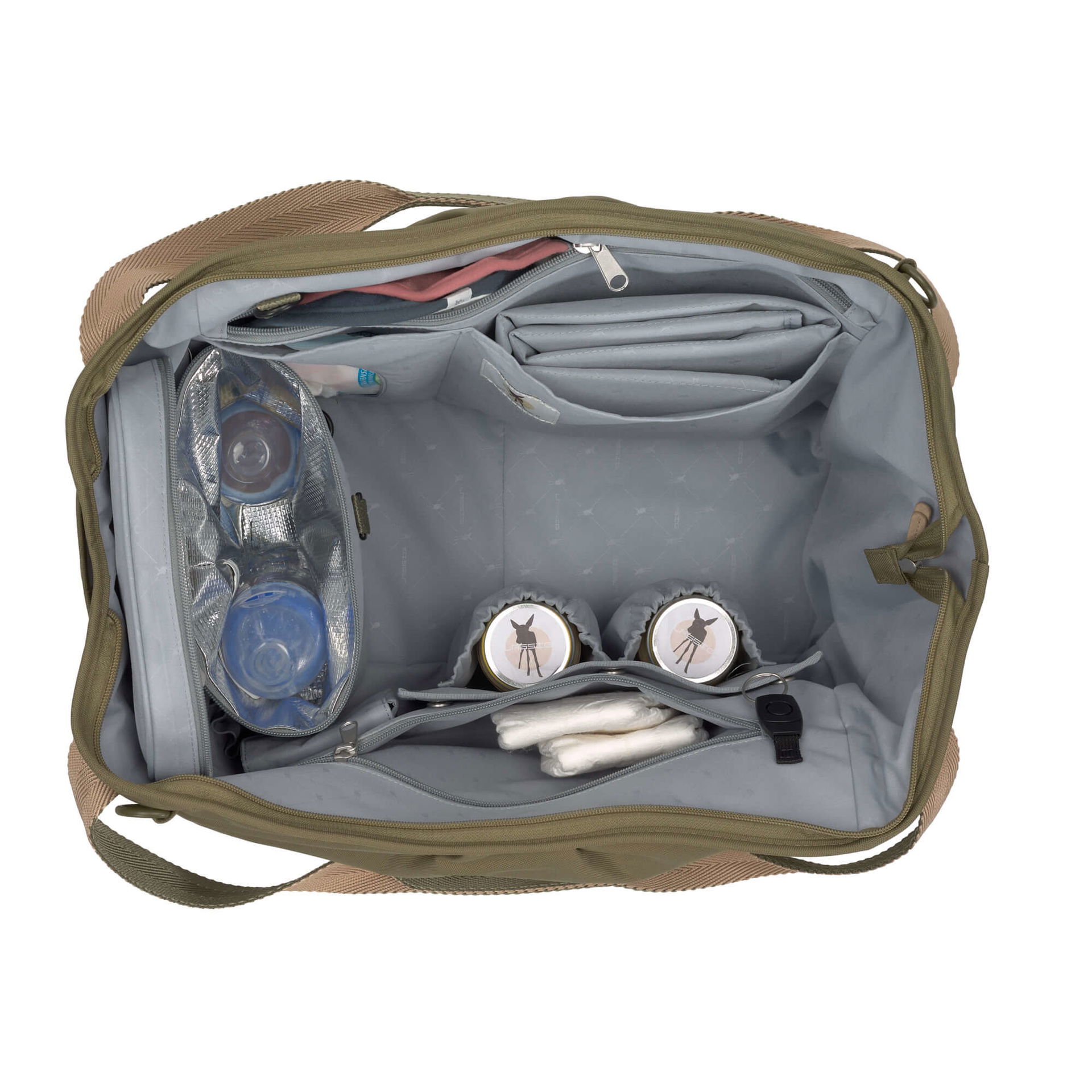 Diaper Bag for Twins, Olive Lässig - Main Image