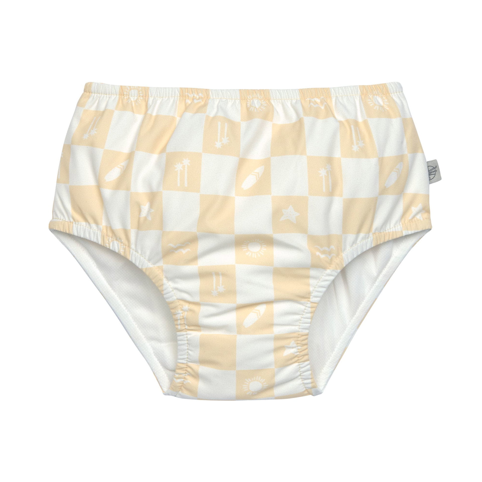 Bild 1 PreOrder 2025  Swim Diaper Check Pattern  vanilla/sea salt