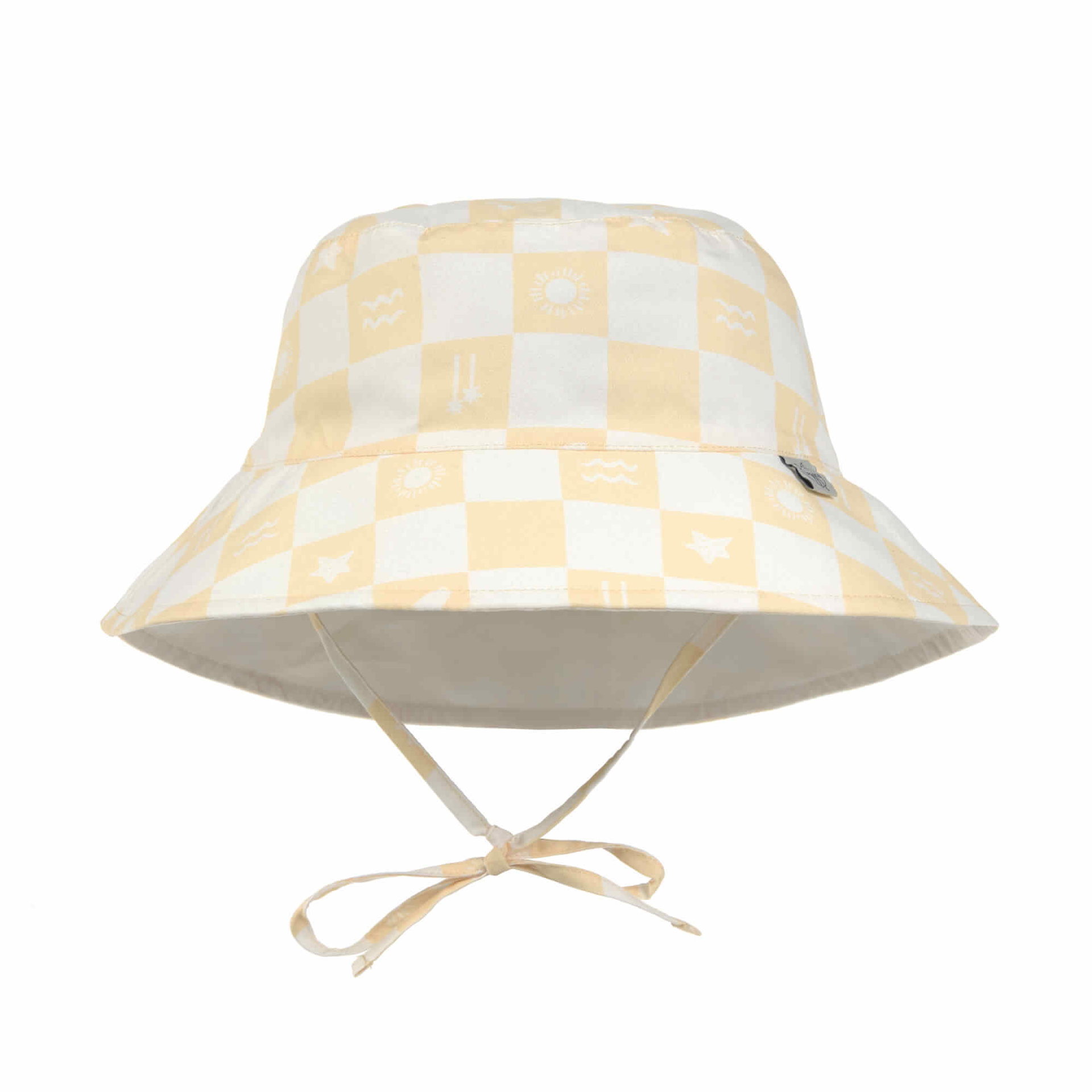Bild 1 PreOrder 2025 Sun Protection Bucket Hat  Check Pattern vanilla/sea salt
