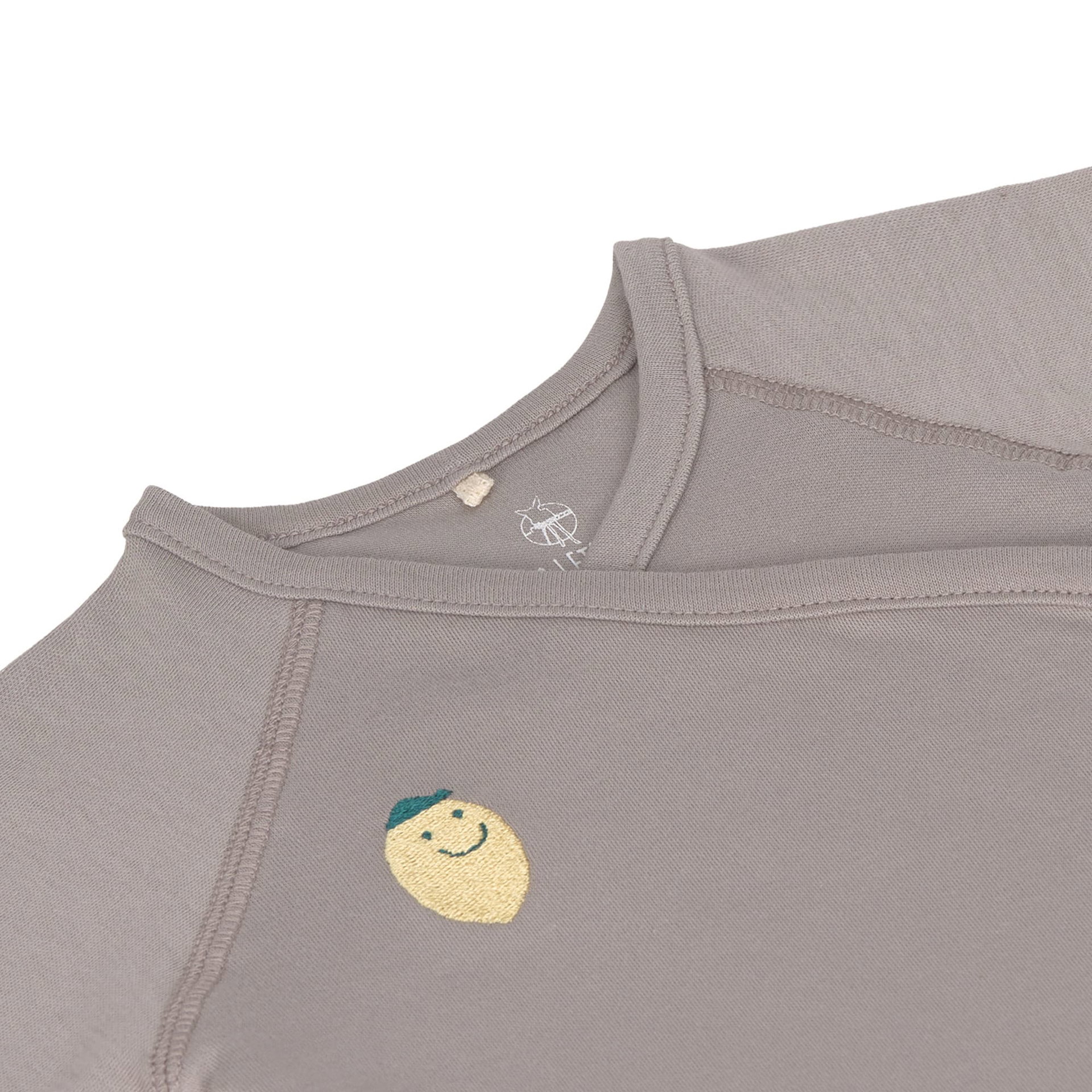 Bild 2 Baby Wickelbody langarm - Bio Baumwolle, Zitrone Taupe, Bekleidung, T-shirt, Unterhemd