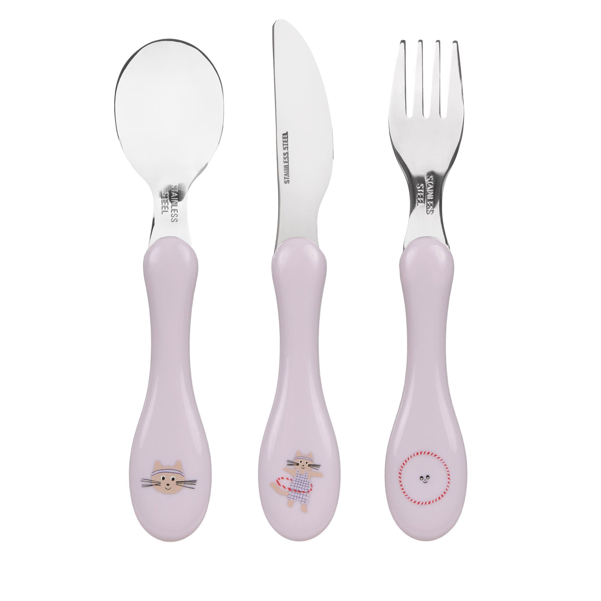 Bild 4 Cutlery 3 pcs Tiny Team Cat, Besteck, Gabel, Löffel, Messer, Waffe, Besteck, Gabel, Löffel
