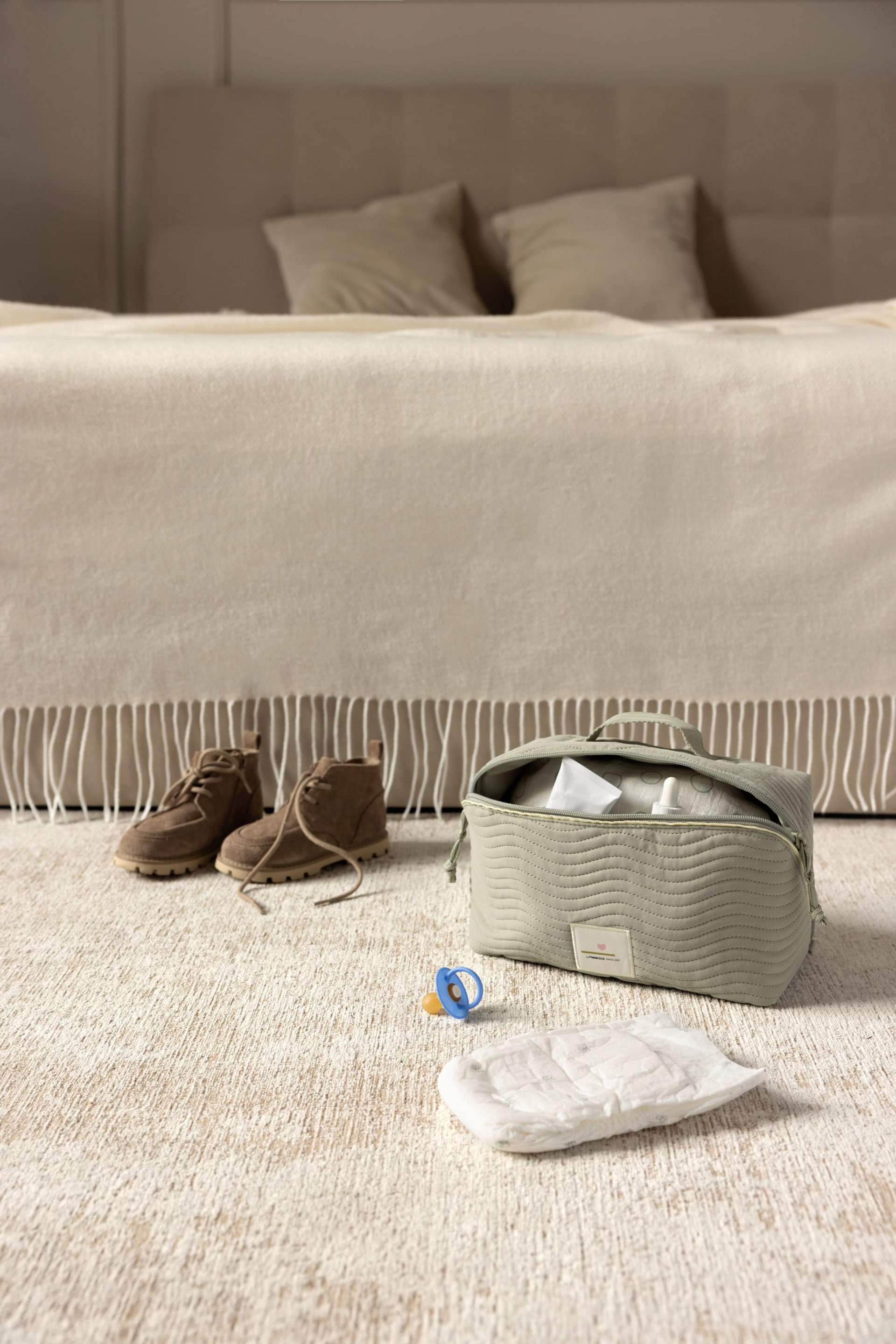 Dekoration für Zuhause, Leinen, Schuh, Handtasche, Bett