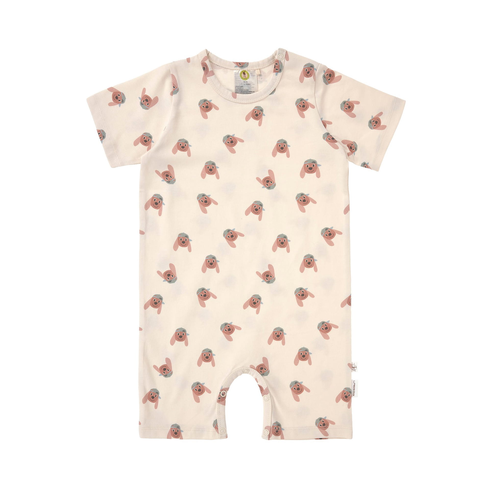 Baby Jumpsuit - Bio Baumwolle, Hund, Nature