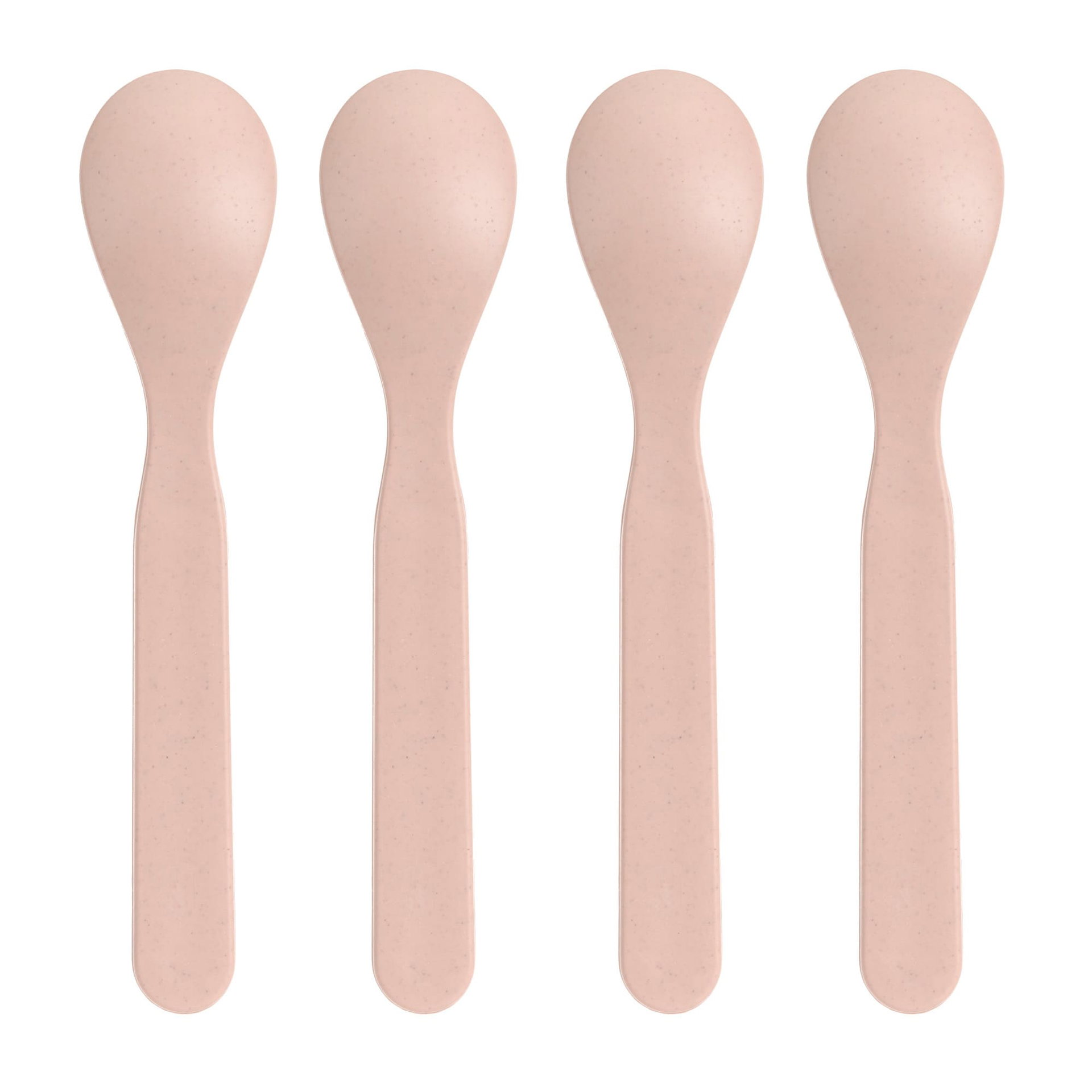 Babylöffel, Kunststoff, Rosa, Gesprenkeltes Muster, 4er-Set