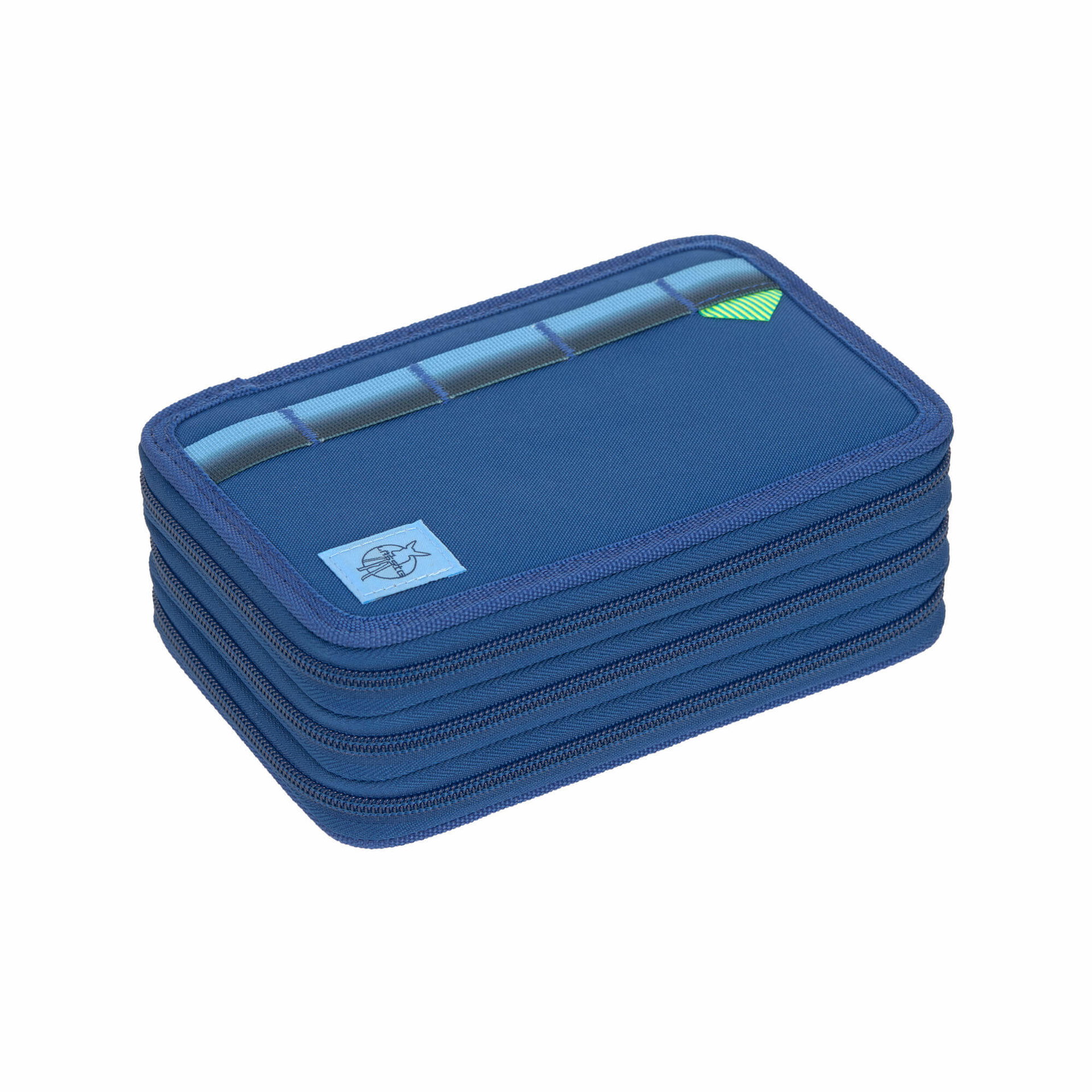 hardshell case, pencil case, blue, reissverschluss, aufbewahrung tasche