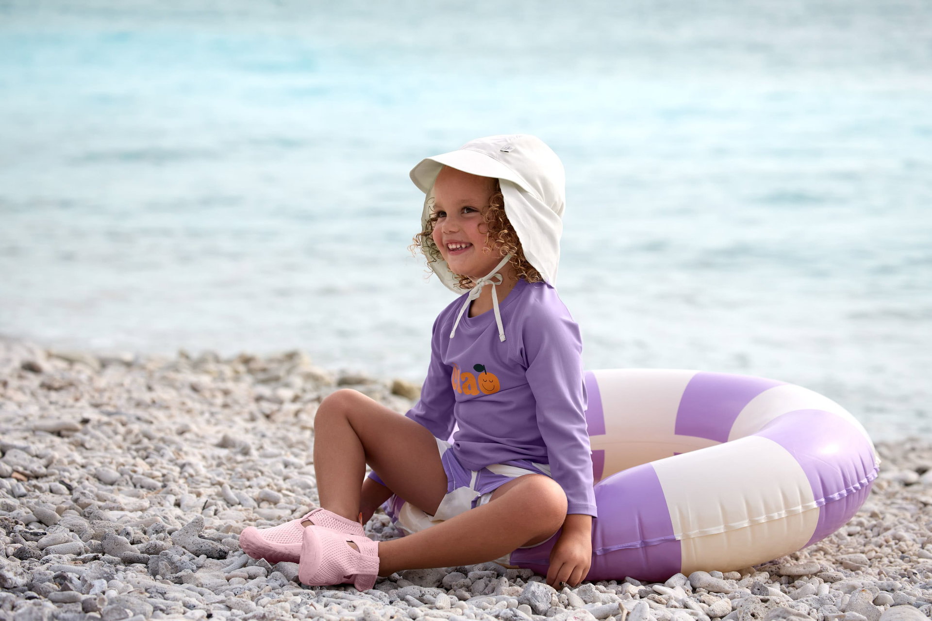 Strandmode, Hut, Kind, Mädchen, Person
