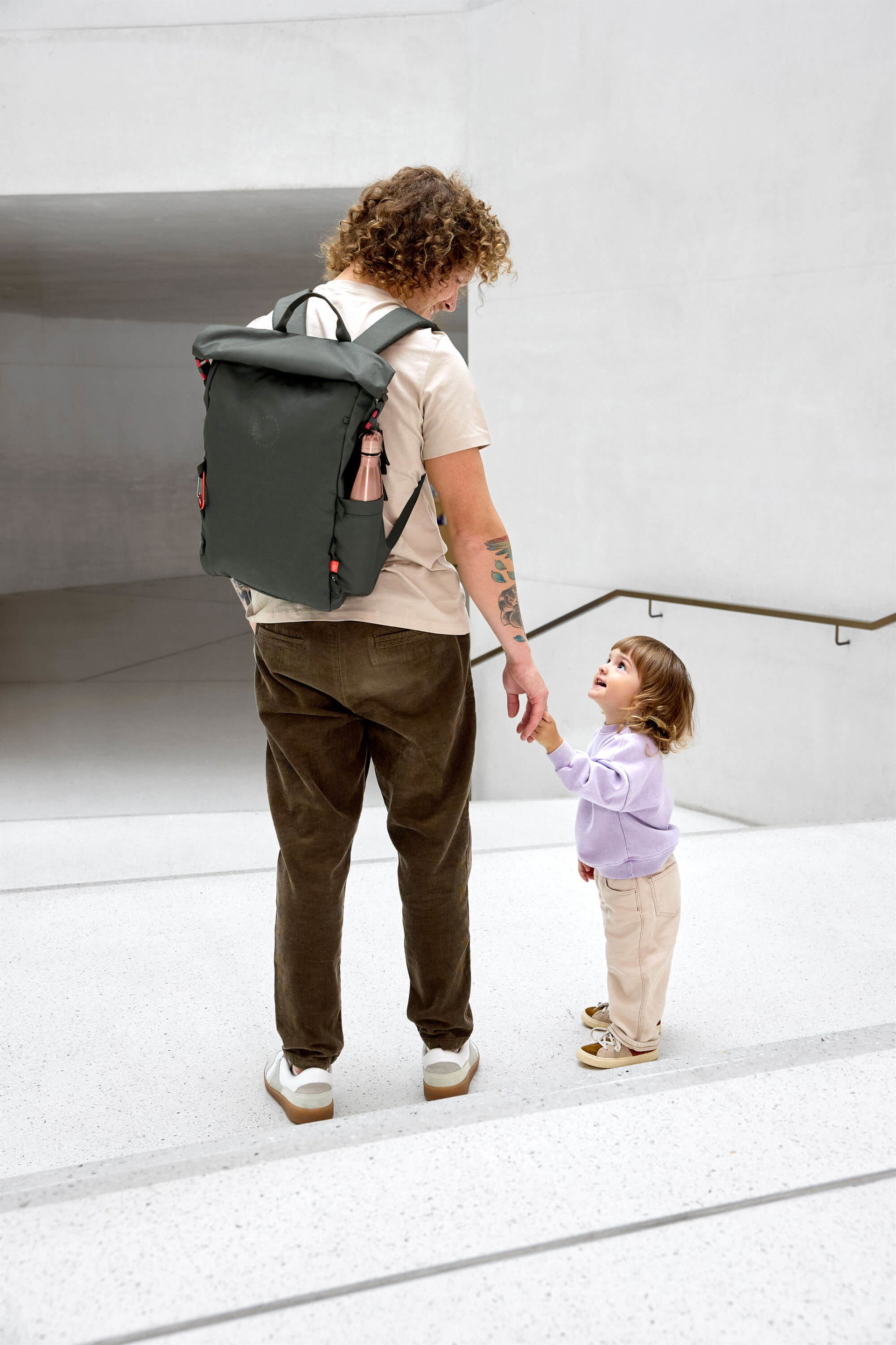 Wickelrucksack - Outdoor Rolltop Backpack, Dunkelgrün