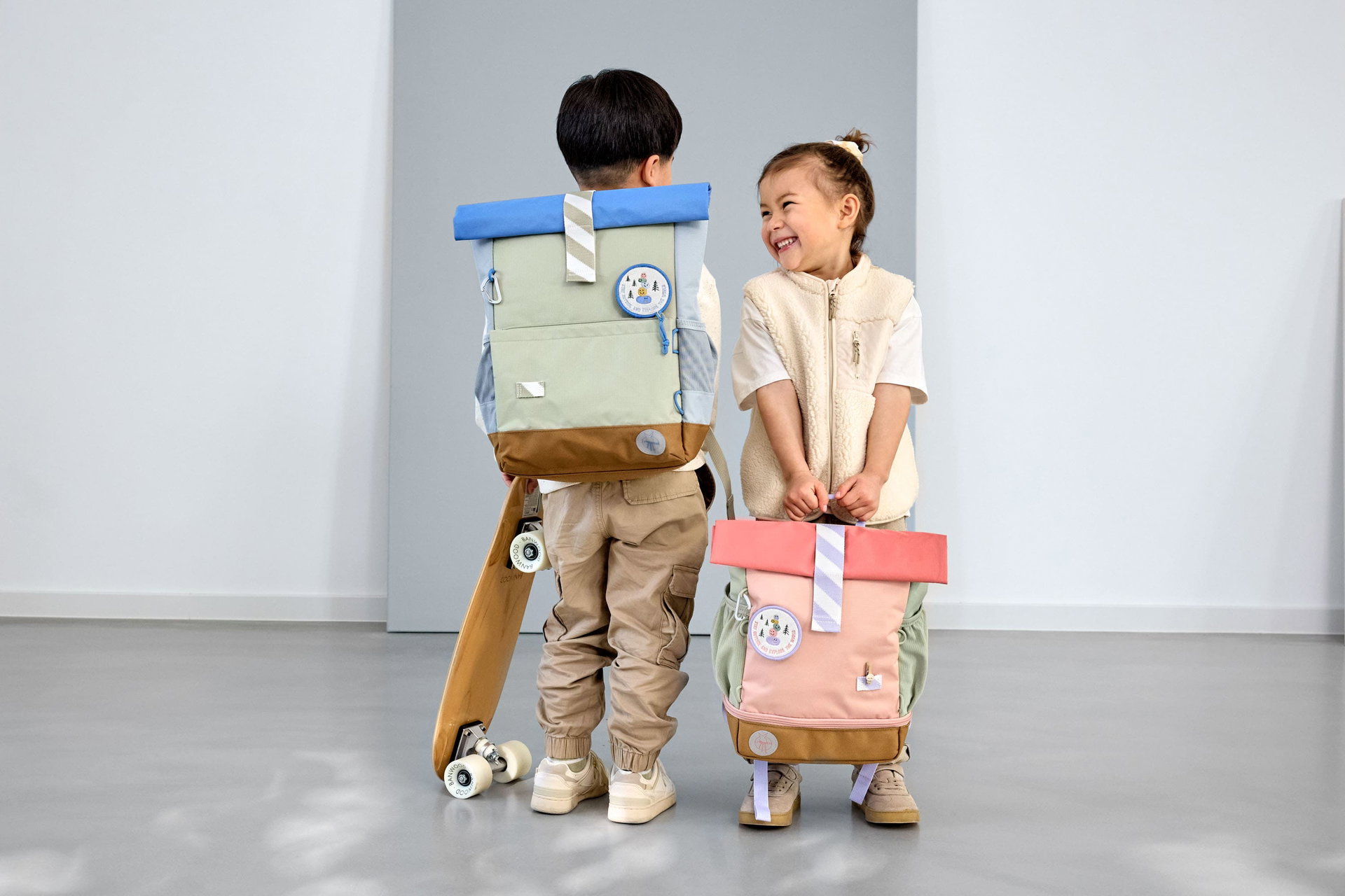 Bild 10 Kinderrucksack Rolltop - Sunny Explorer, Grün Blau