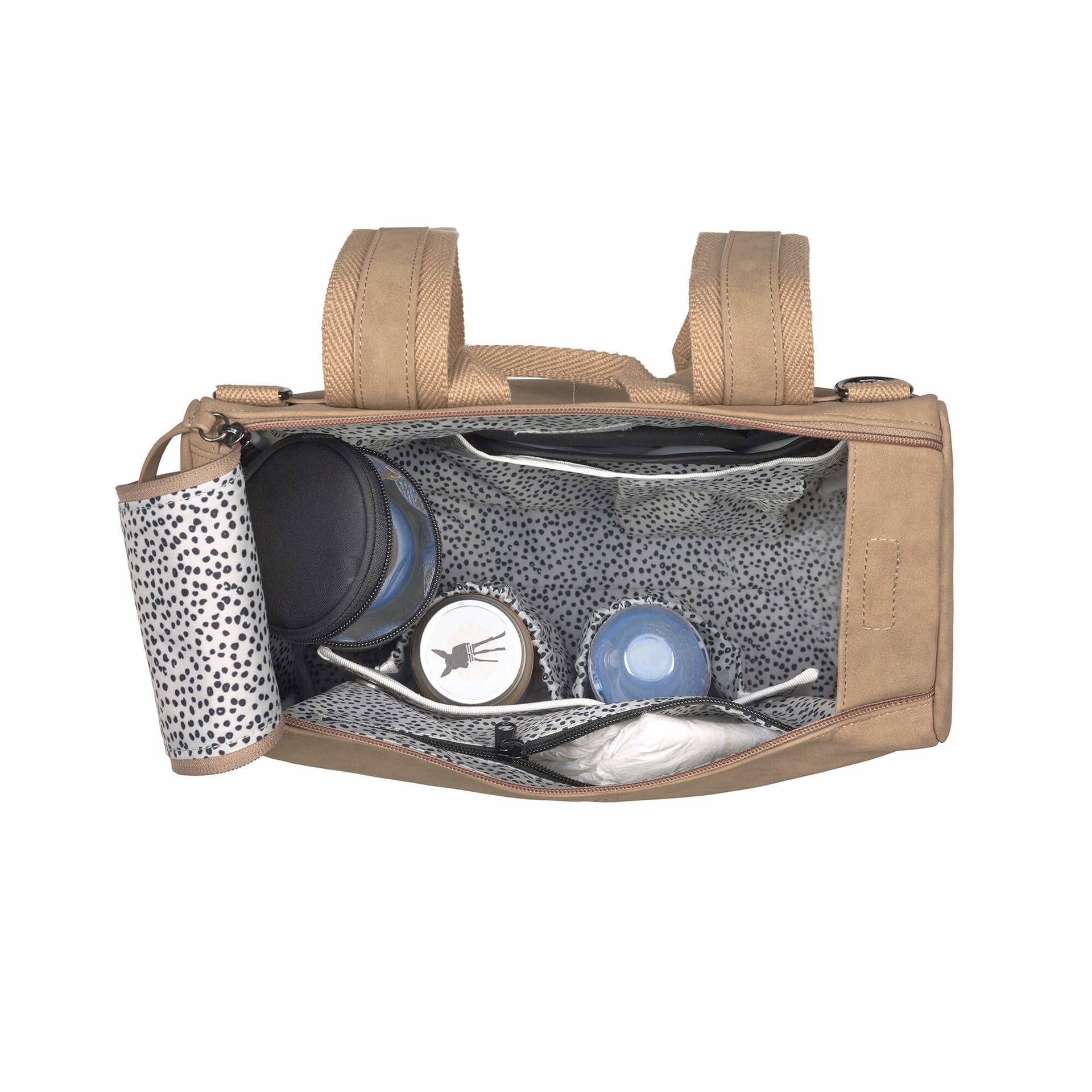 LÄSSIG Sac à Dos Change Bébé Tender Backpack Camel - Pratique Et Stylé