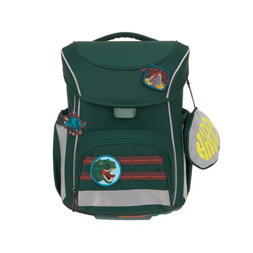 Ranzen, Schulranzen, Grün, Taschengröße, Aufnäher