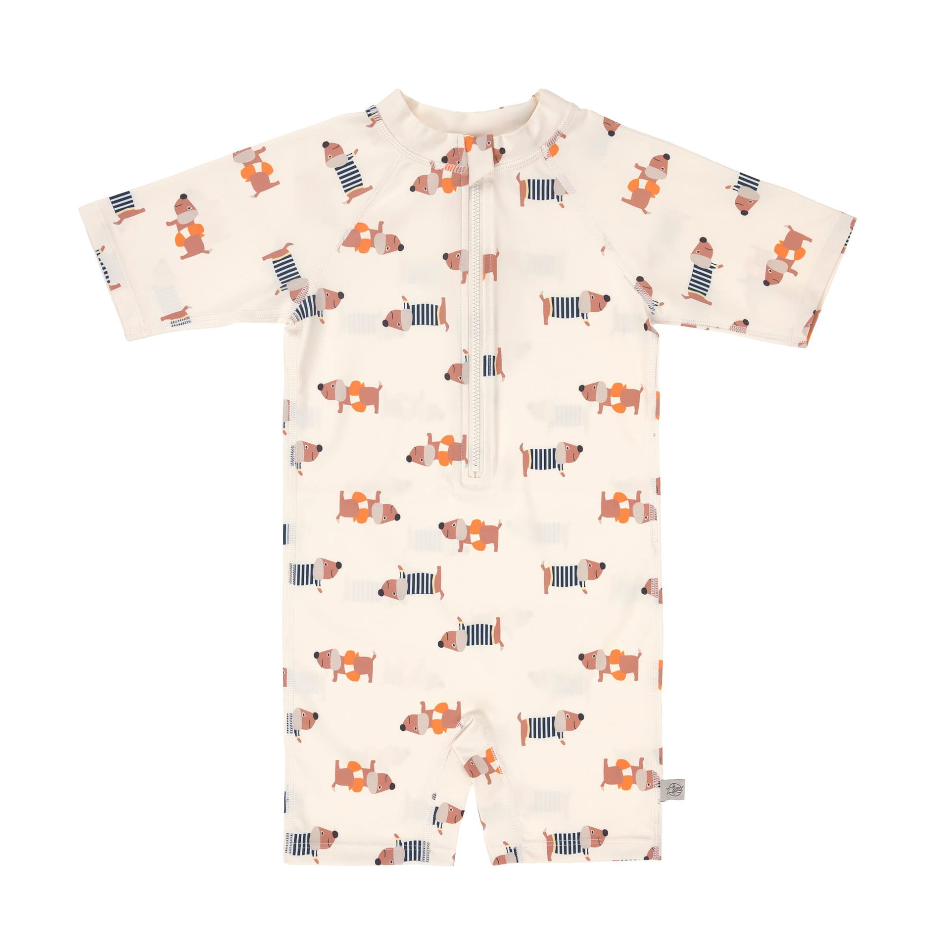 Bild 1 PreOrder 2026 -  Short Sleeve Sunsuit Beach Dog  orange/dark sea, Bekleidung, Hemd, Pyjama, Bekleidung, Pyjama