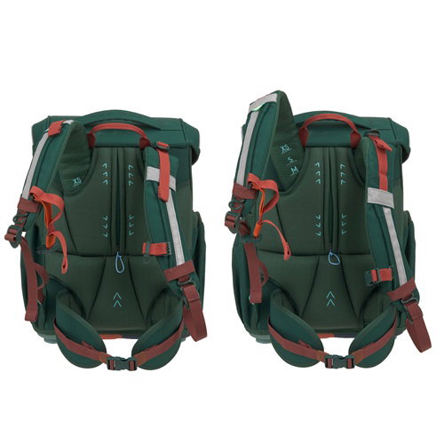 Rucksack, Outdoor, Rucksack-Größe XS, Grün, Unterteilte Schultergurte
