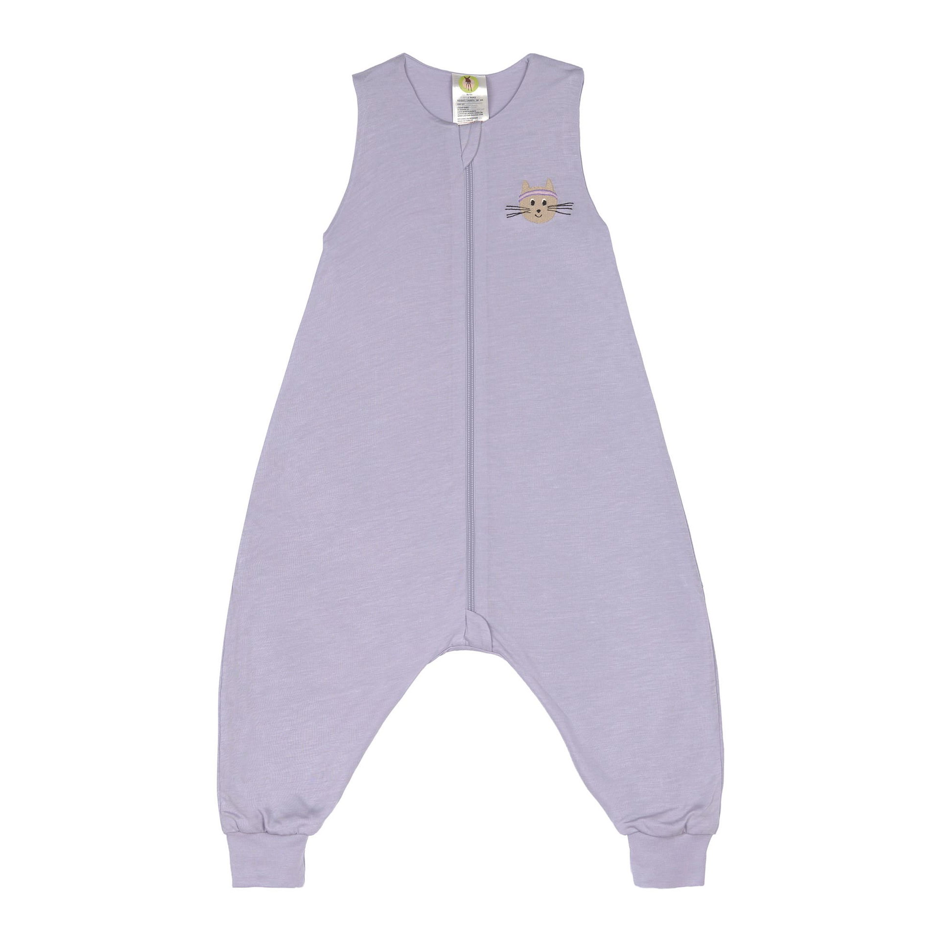 Hosen, Weste, Pullover, Rettungsweste, Bluse, Baby, Sleeveless, Lilac, Jumpsuit, Cat embroidery