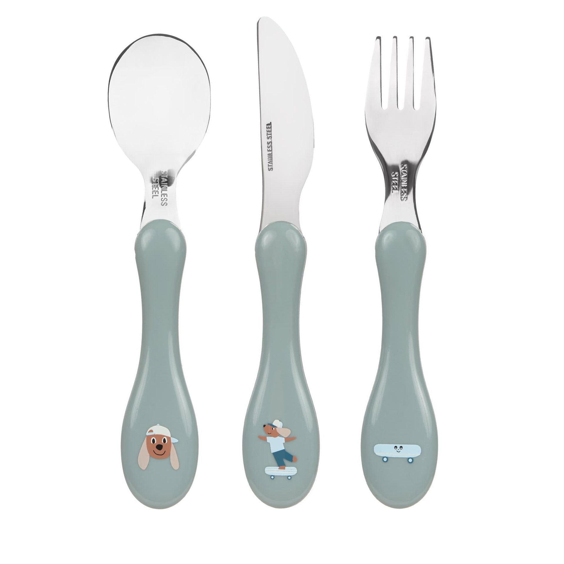 Bild 4 Cutlery 3 pcs Tiny Team Dog, Besteck, Gabel, Löffel, Besteck, Gabel, Löffel
