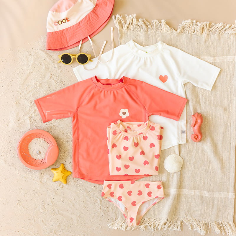 Kleidungset, Babyshirt, T-Shirt, Rosa, Herz-Print