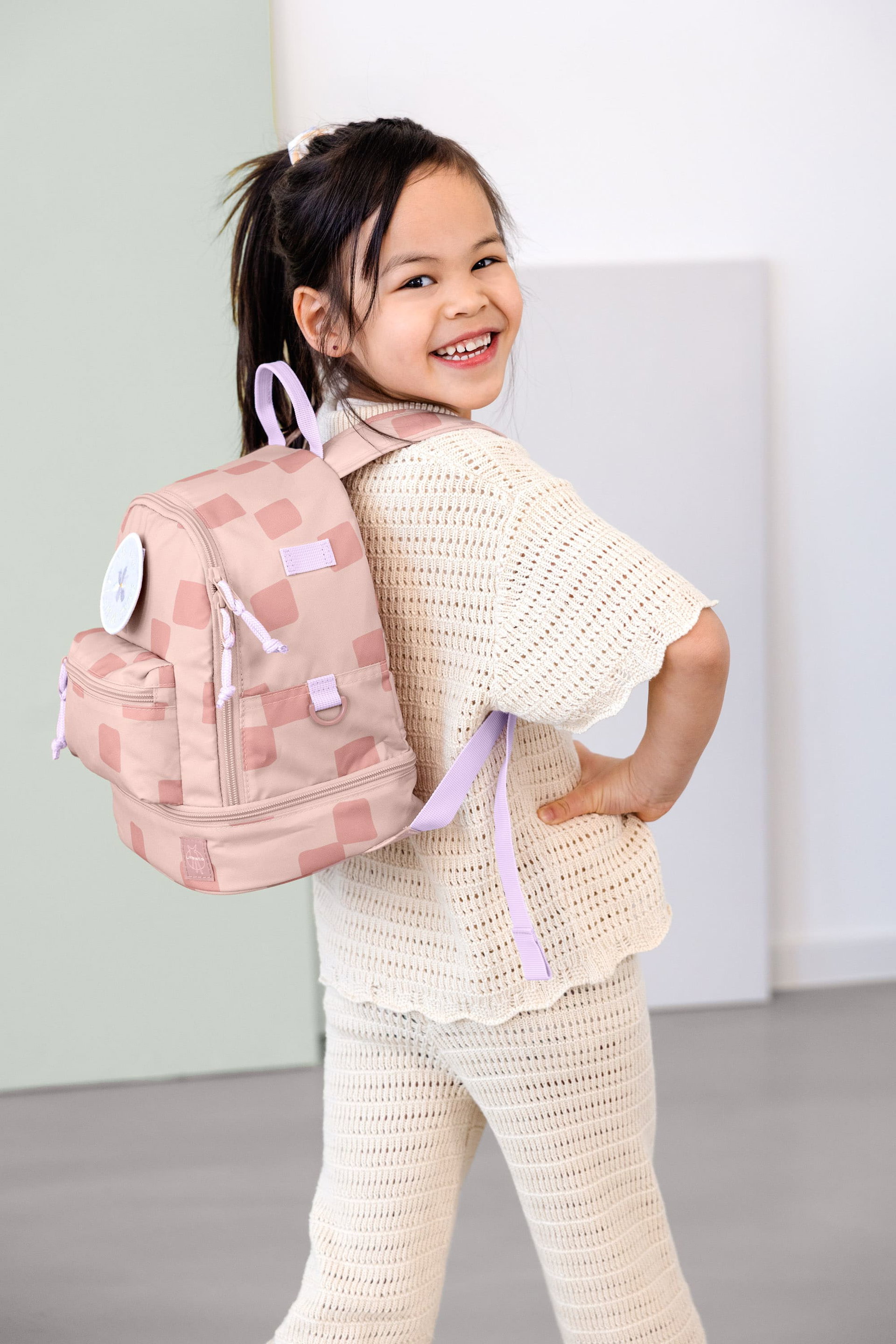Mini Sac à Dos Lassig About Friends - Rose Mélangé, Pour Fille (Neuf Avec étiquettes)