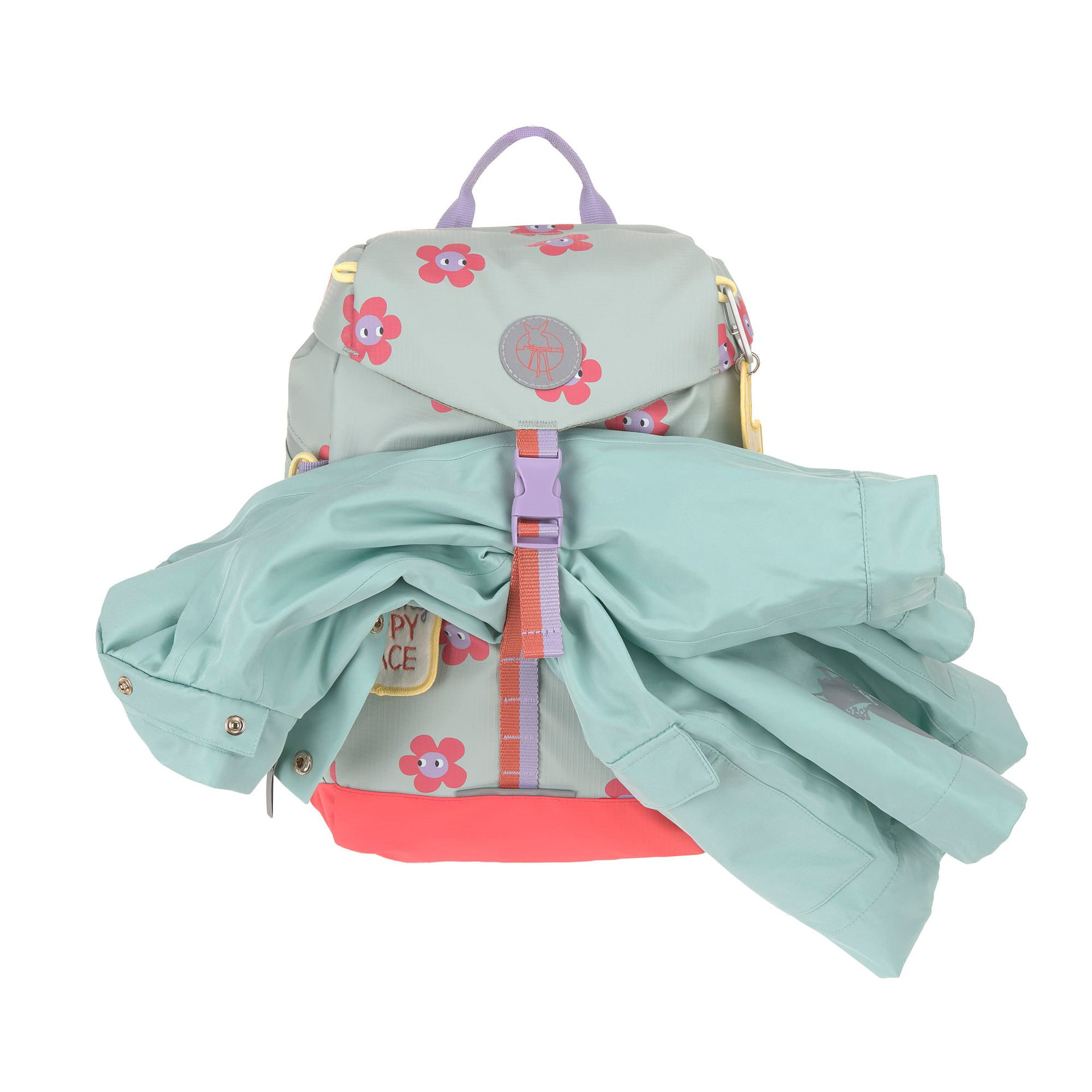 Rucksack, Rucksack, Tagesrucksack, Blumenmuster, Mintgrün