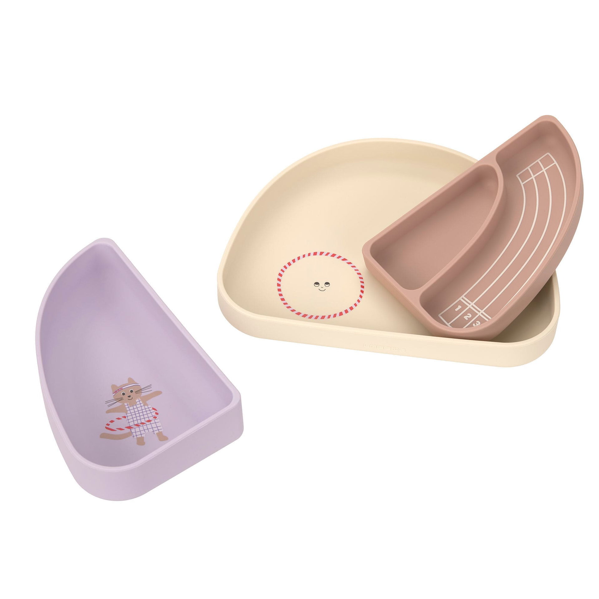 Bild 2 Silicone Section Dish Set 3 pcs Tiny Team Cat, Kunst, Porzellan, Töpferei, Essen, Mahlzeit, Kunst, Porzellan, Töpferei, Essen, Mahlzeit