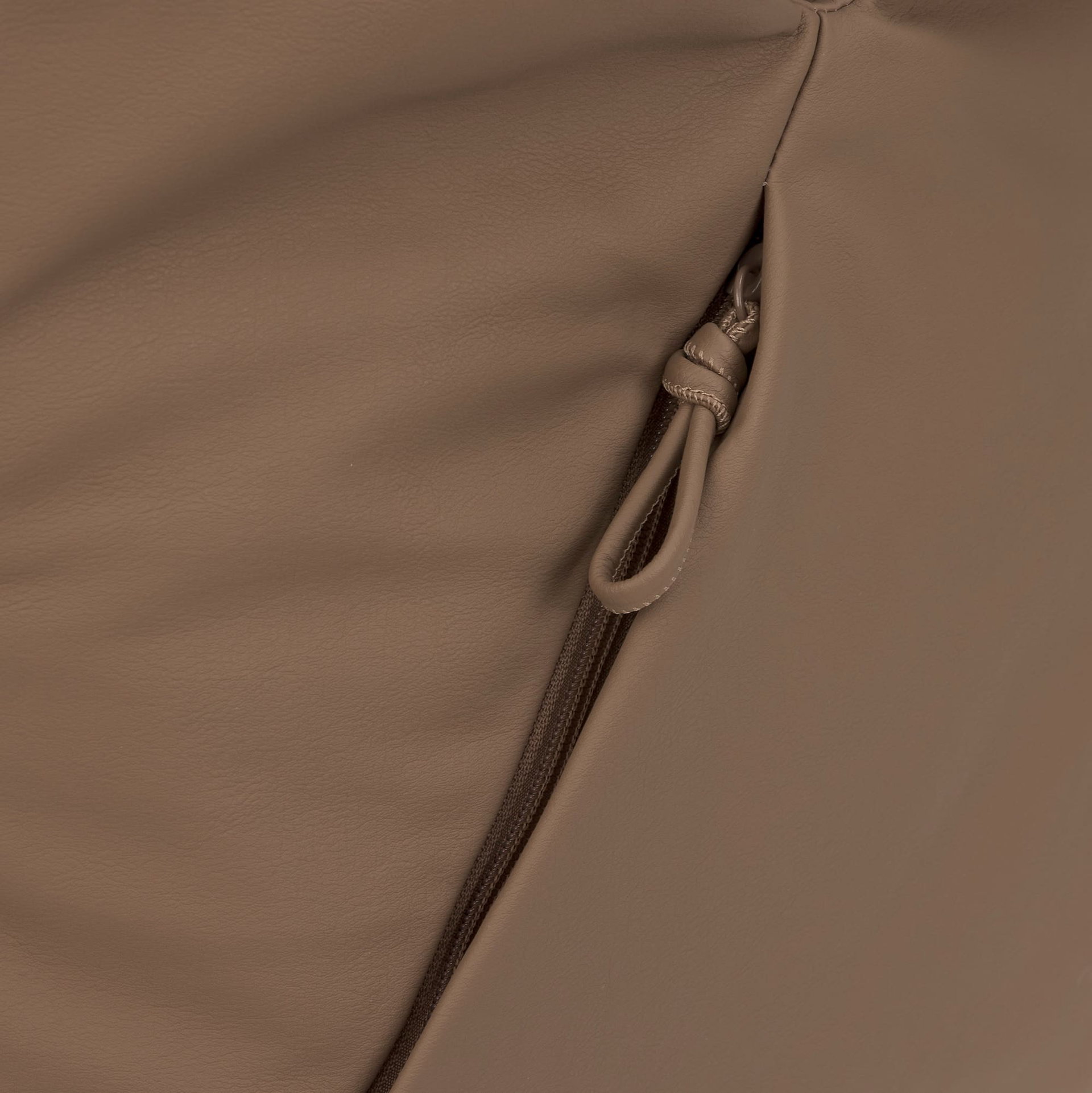 Reißverschluss, Kunstleder, Beige, Materialmix, Nähe Zipper