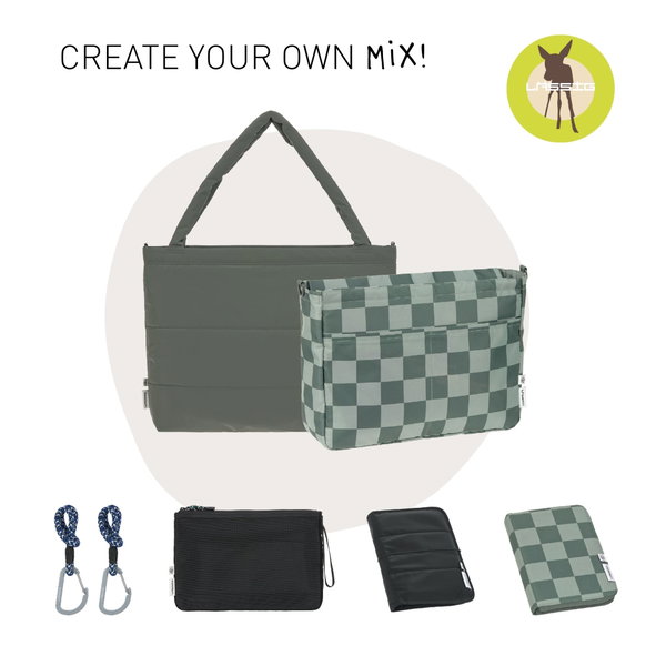 Afmetingen 40x30x11 Cm Multi Tasche MIX, Grün Oliv | Lässig Kinderwagenbevestiging Sleutelhanger Afmetingen 40x30x11 Cm Multi Tasche MIX, Grün Oliv | Lässig Kinderwagenbevestiging Sleutelhanger