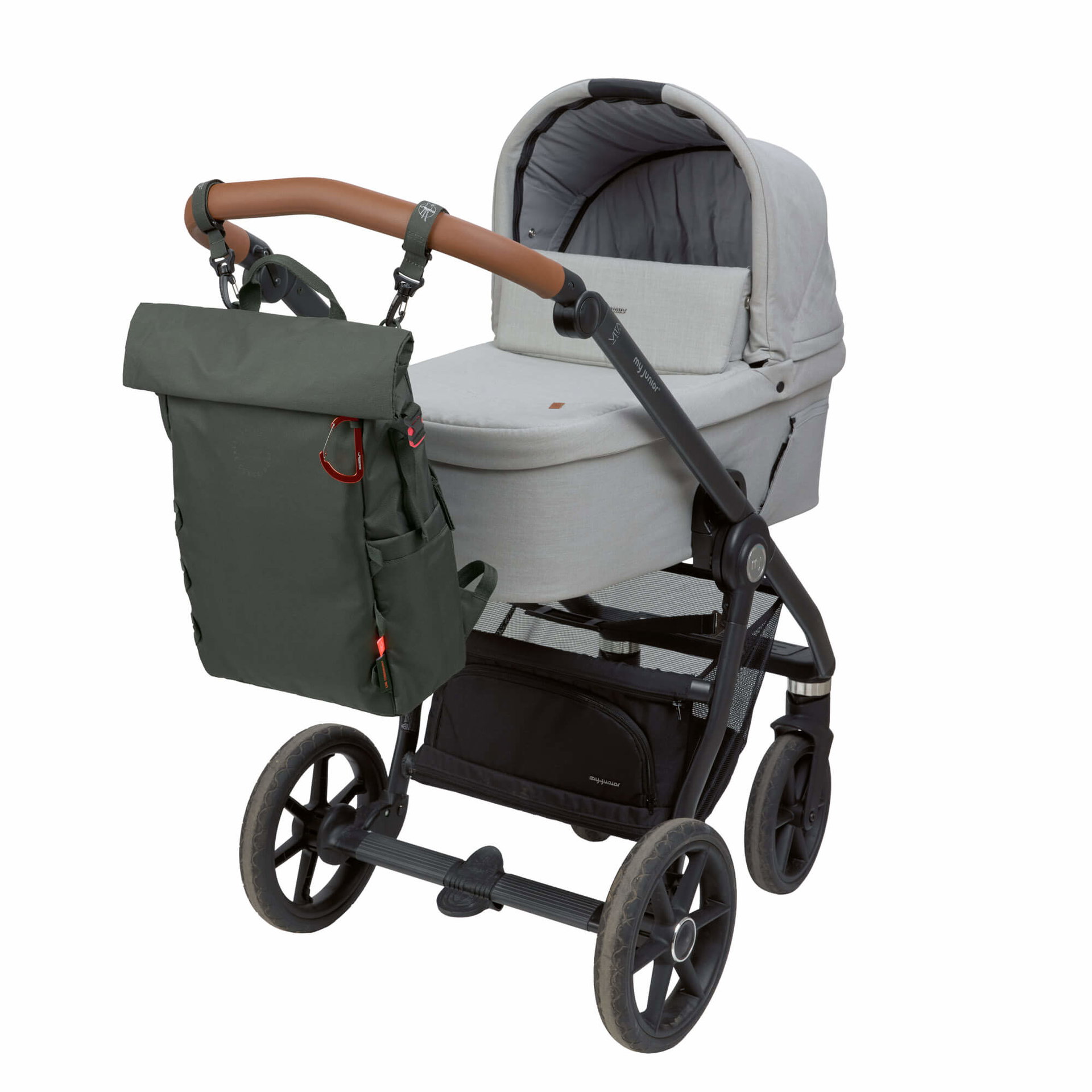 Sac à dos à langer - Outdoor Rolltop, vert foncé