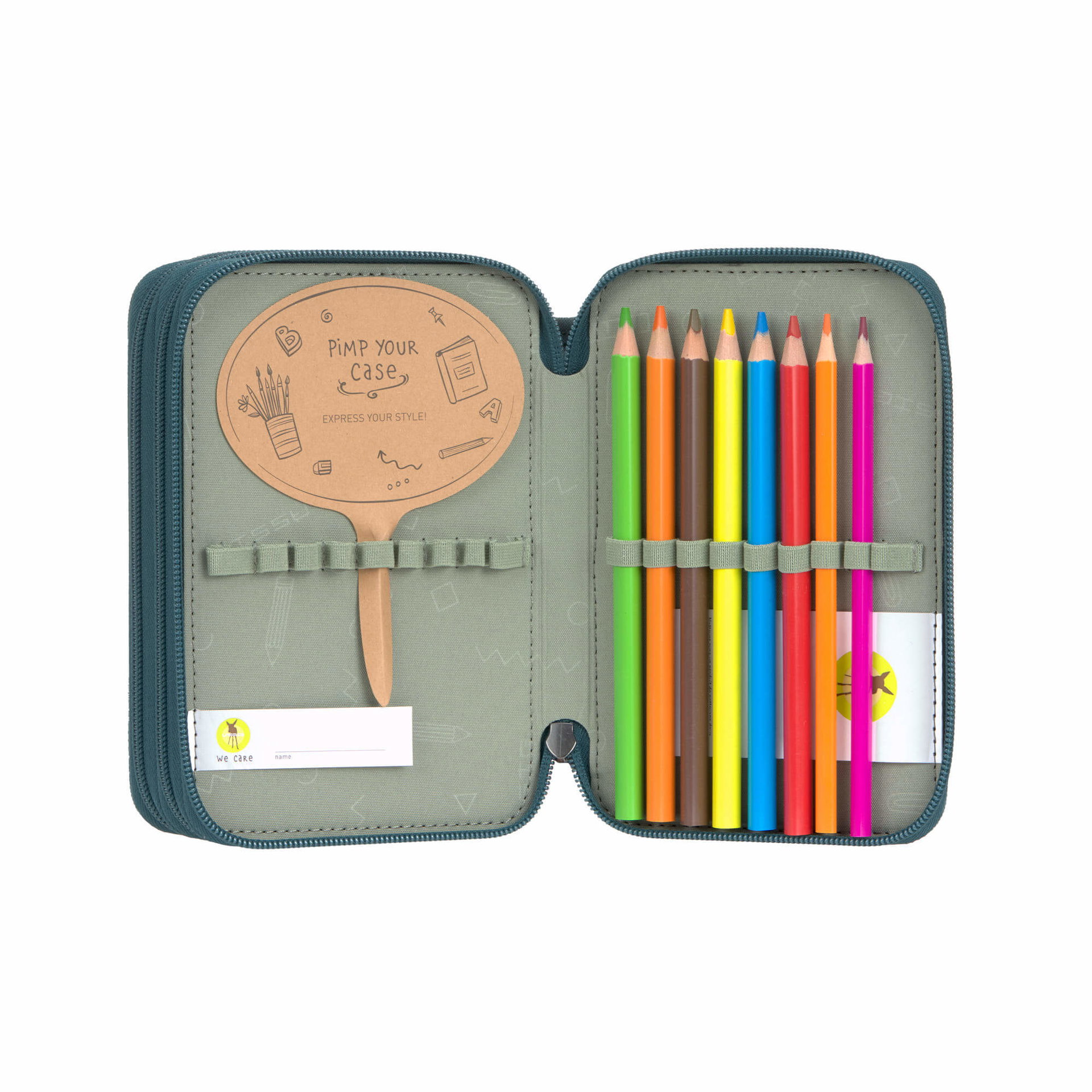 Schreibtischset, Buntstifte, Etui, Farbstifte, Kunstbedarf