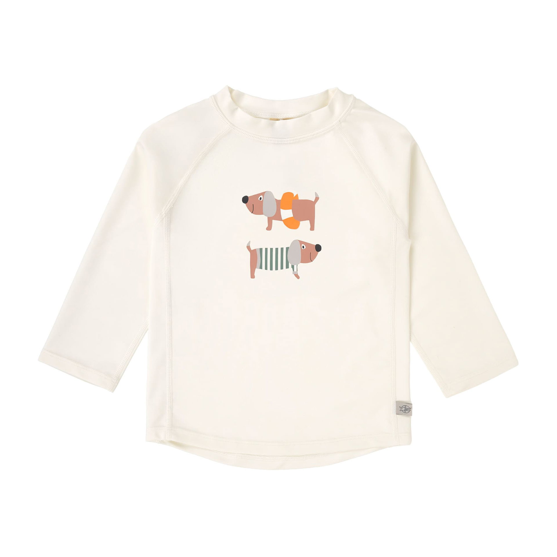 Bild 1 PreOrder 2026 -  Long Sleeve Rashguard Beach Dog  orange/dark sea, Kinderpullover, Langarm, Crewneck, Druck Hunde, Beige/Off-White