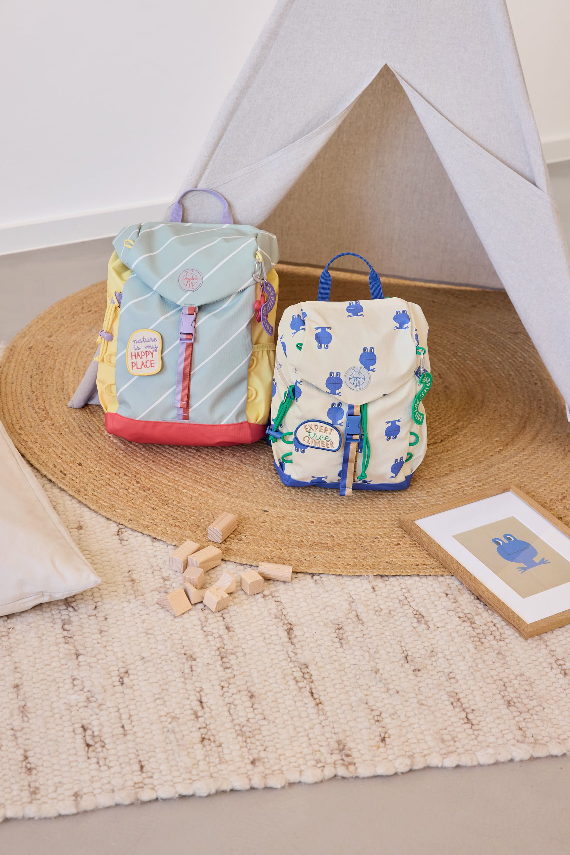 Rucksack, Kinderrucksack, Pastellfarben, Tiermotiv, Kleiner Rucksack