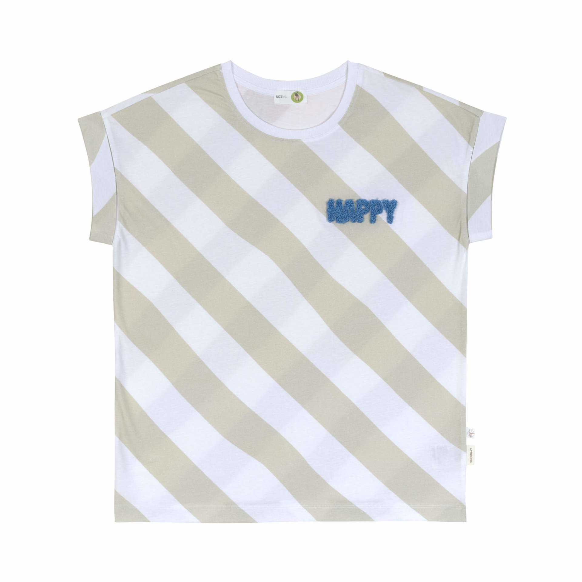 Bild 1 Damen T-Shirt GOTS (loose fit), Happy milky light khaki, Bekleidung, T-shirt, Hemd, Unterhemd