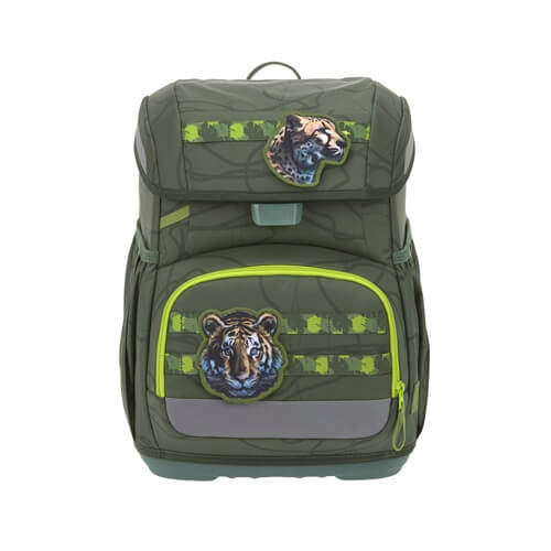 Rucksack, Schultasche, Kinder, Tiermotiv, Grün