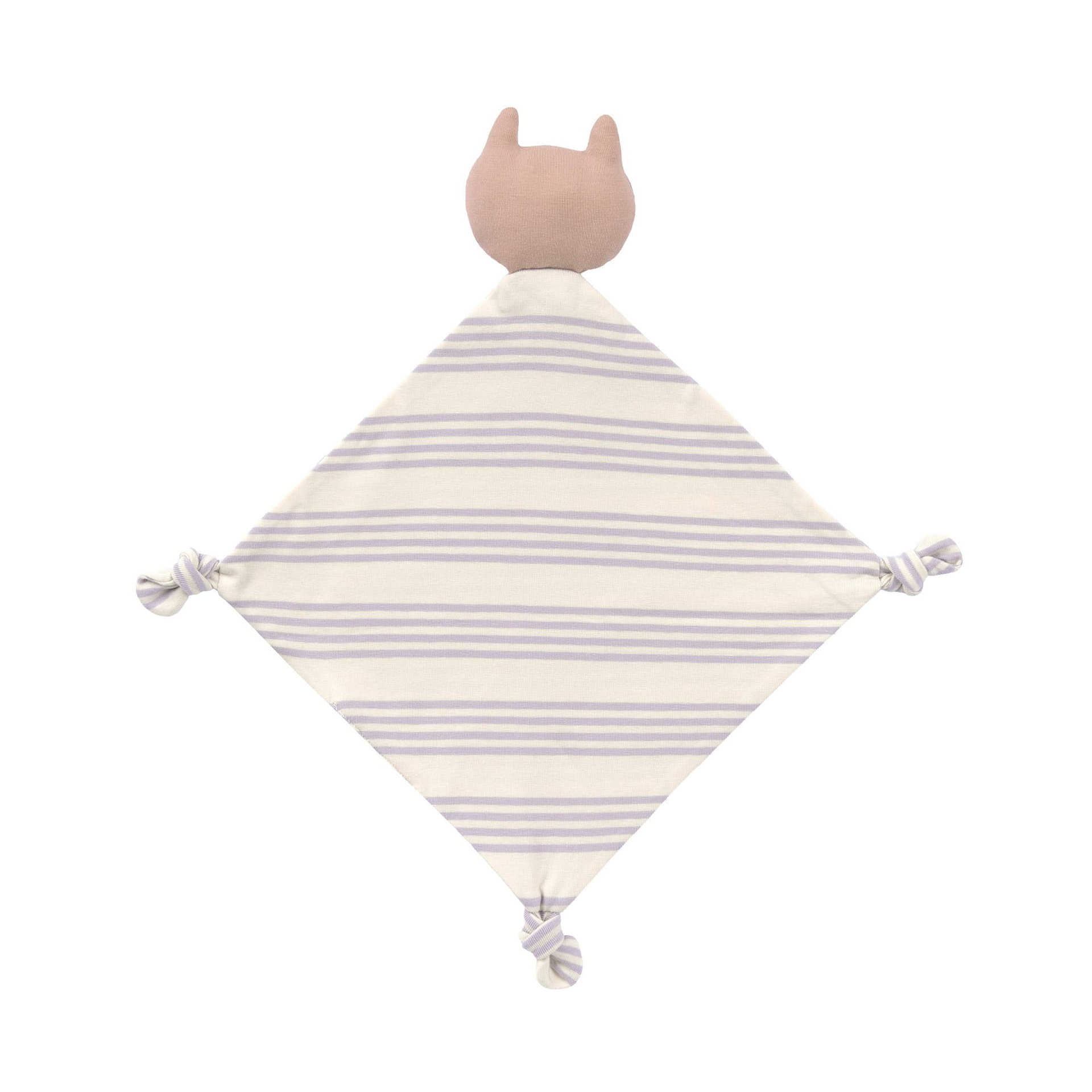 Babydecke, gestreift, Knotenecken, Lavendel, Stoff