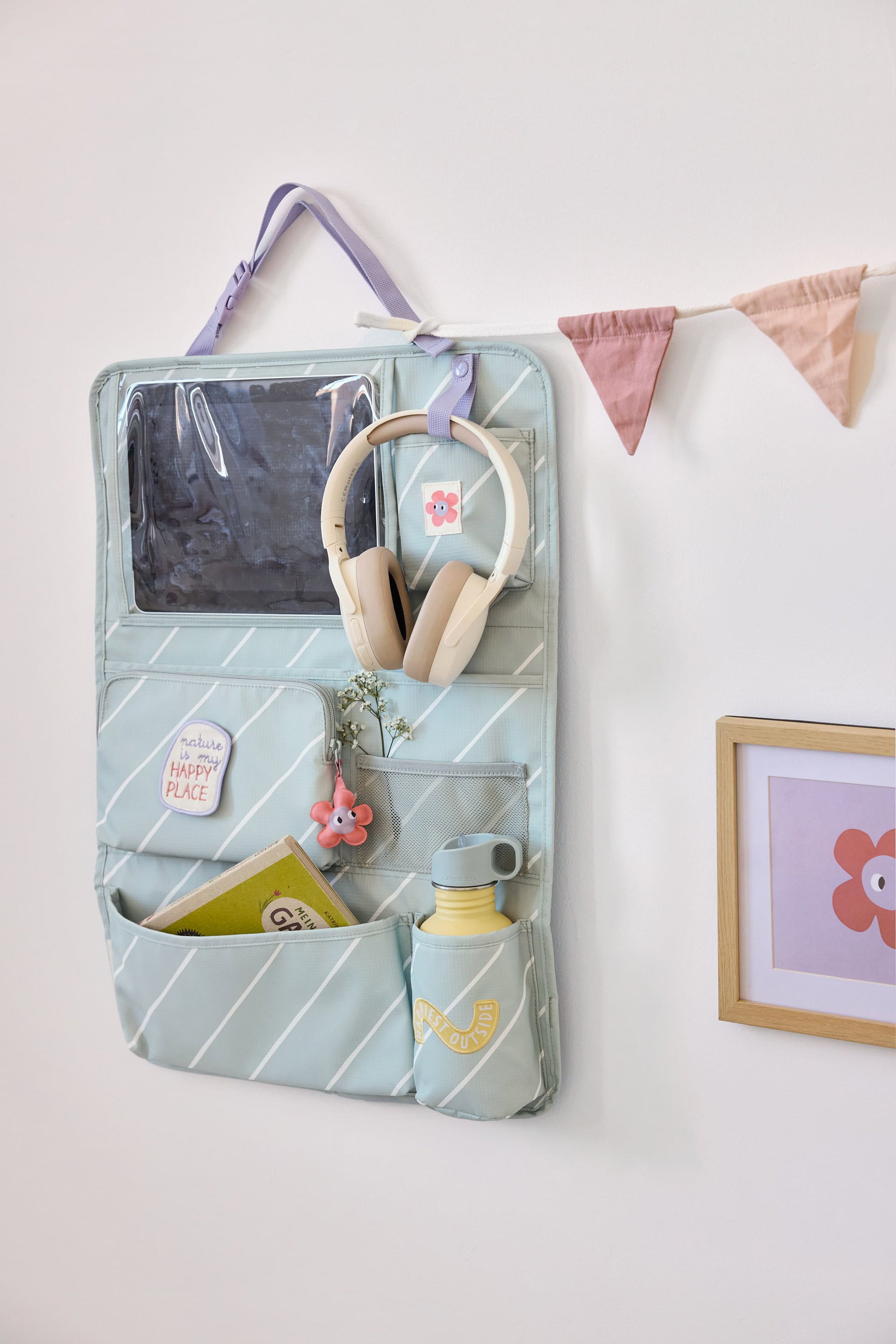 Organizer, Hanging, Phone pocket, Kopfhörerhalter, Wasserflaschenhalter