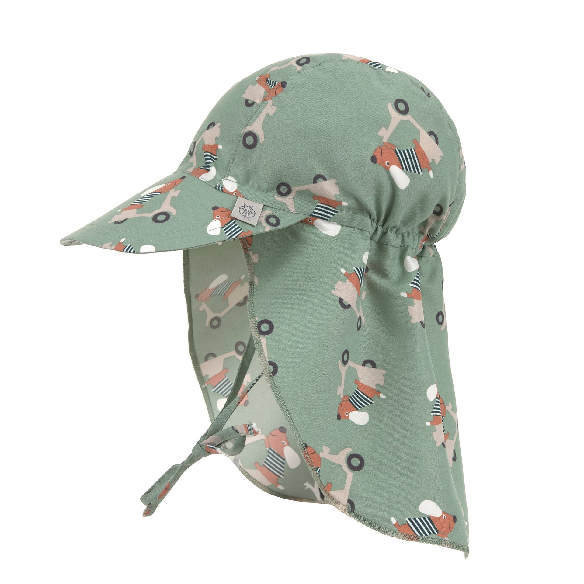 Bild 1 PreOrder 2026 -  Sun Protection Flap Hat Scooter/Dog green, Bekleidung, Hut, Sonnenhut, Motorhaube, Kinderhut, Mütze, Sommerhut, Cap, Waschbar