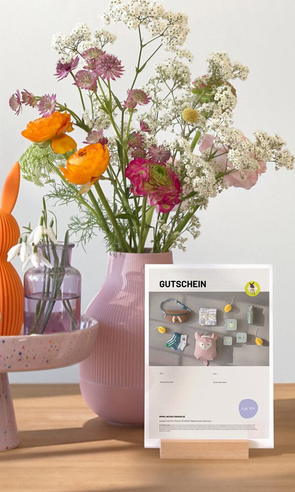 blumenarrangement, vase, pink vase, wildflowers, gutschein