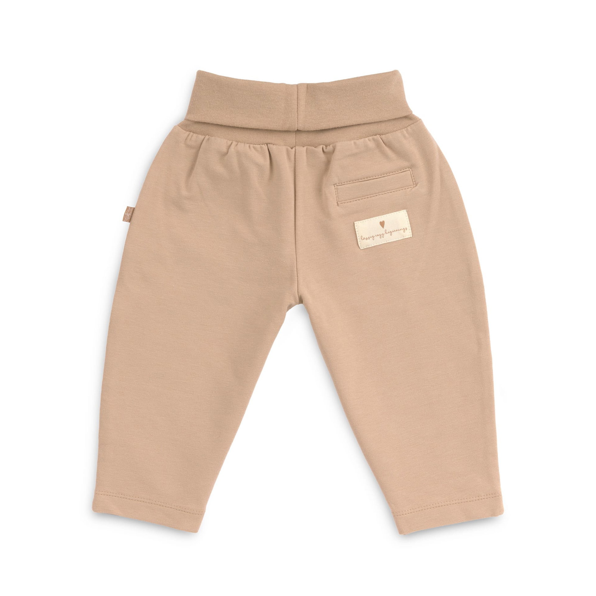 Babyhose, Beige, Jersey, Bündchenbund, Gesäßtasche
