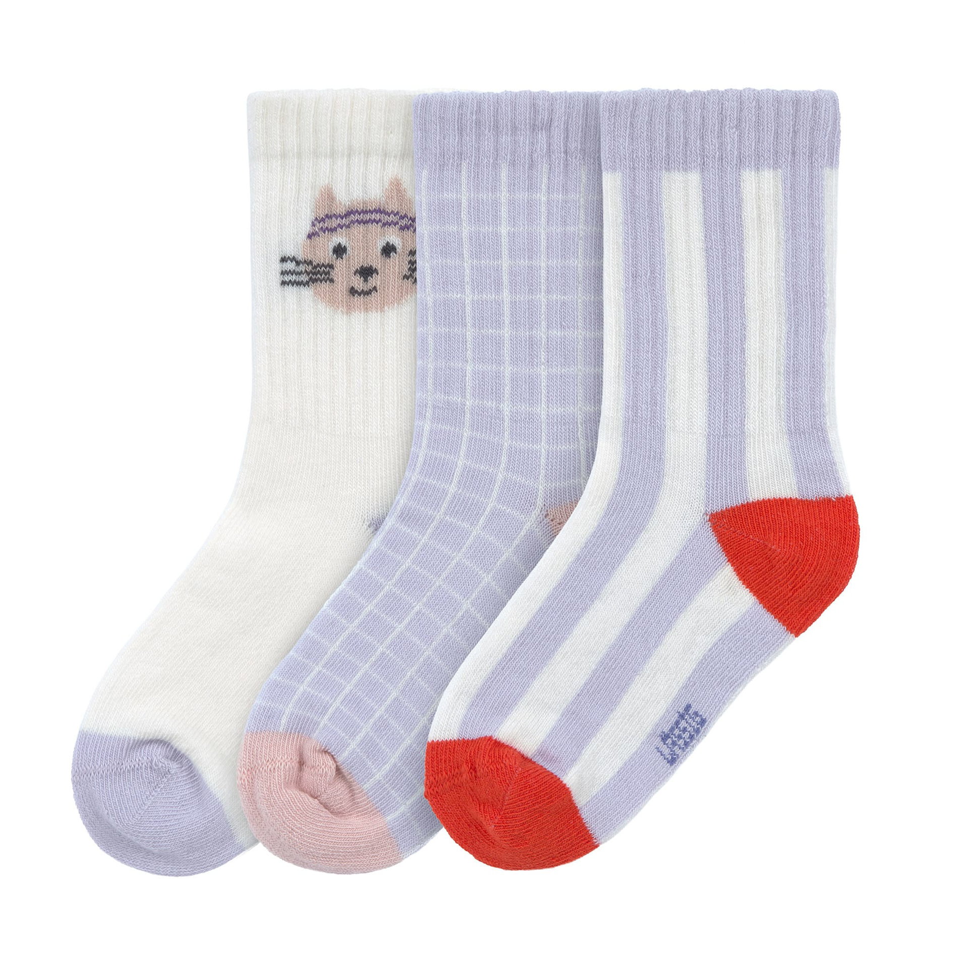 Tennissocken Kinder 3er-Set - Bio Baumwolle, Katze, Bekleidung, Strumpfwaren, Socke