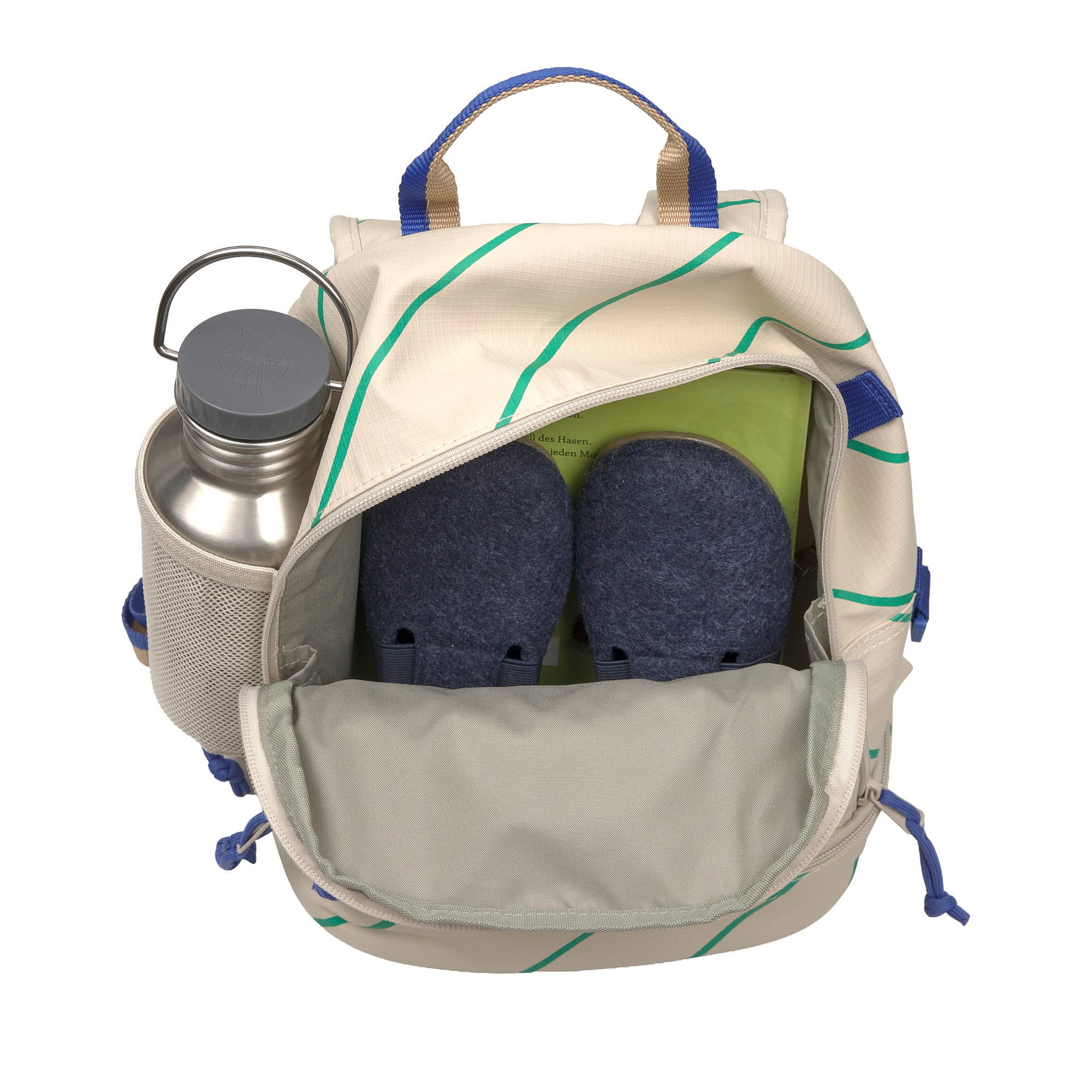 Rucksack, Schuhkartentasche, Wasserflasche, Sandalenfächer, Kompakt