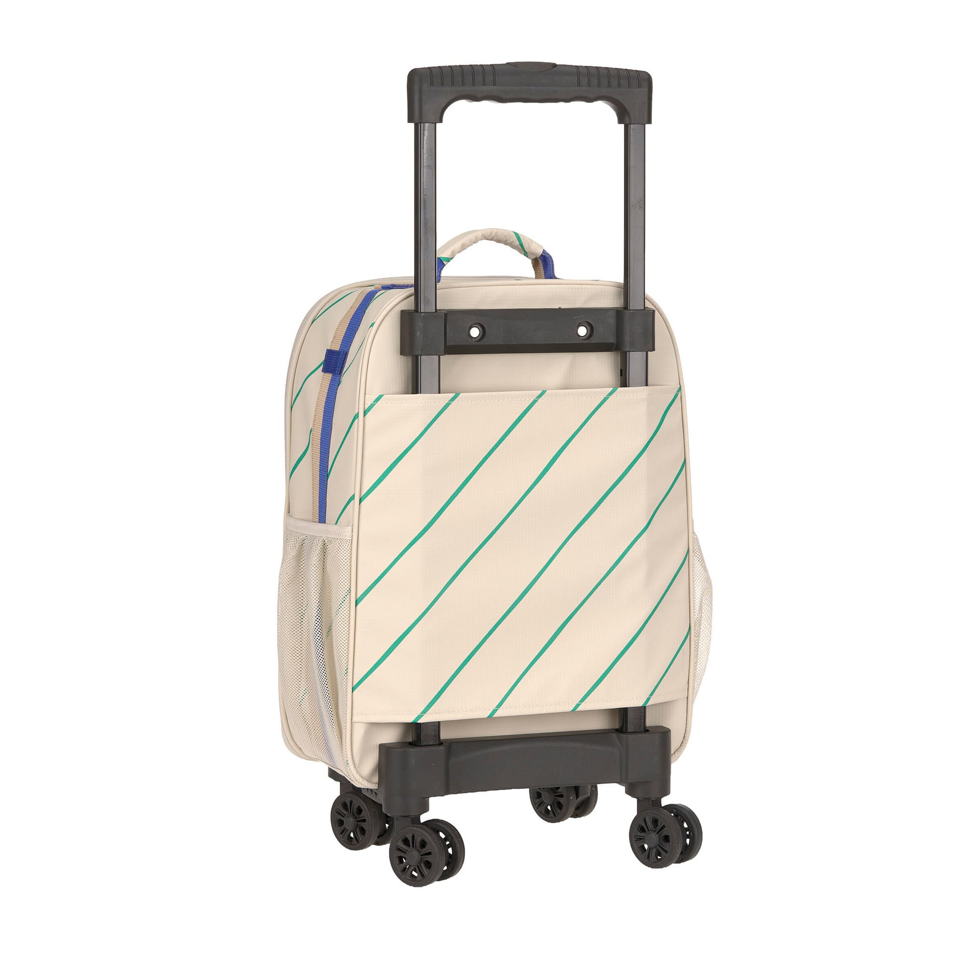 Koffer, Reisegepäck, Trolley, Beige, Diagonalstreifen