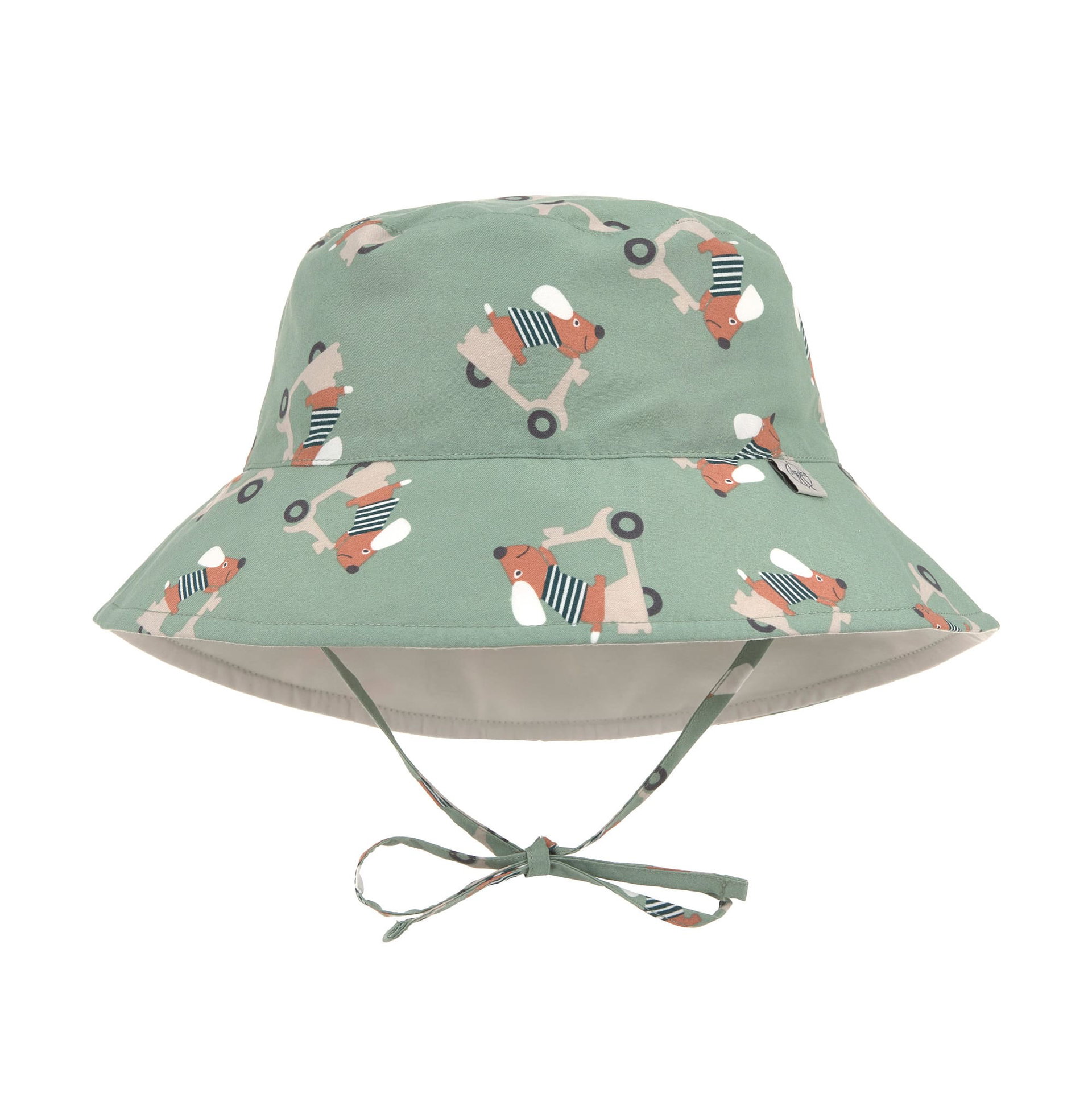 Bild 1 PreOrder 2026 -  Sun Protection Bucket Hat Scooter/Dog  green, Bekleidung, Hut, Sonnenhut, Hut, Bucket hat, Kinderhut, Muster, Grüner Stoff