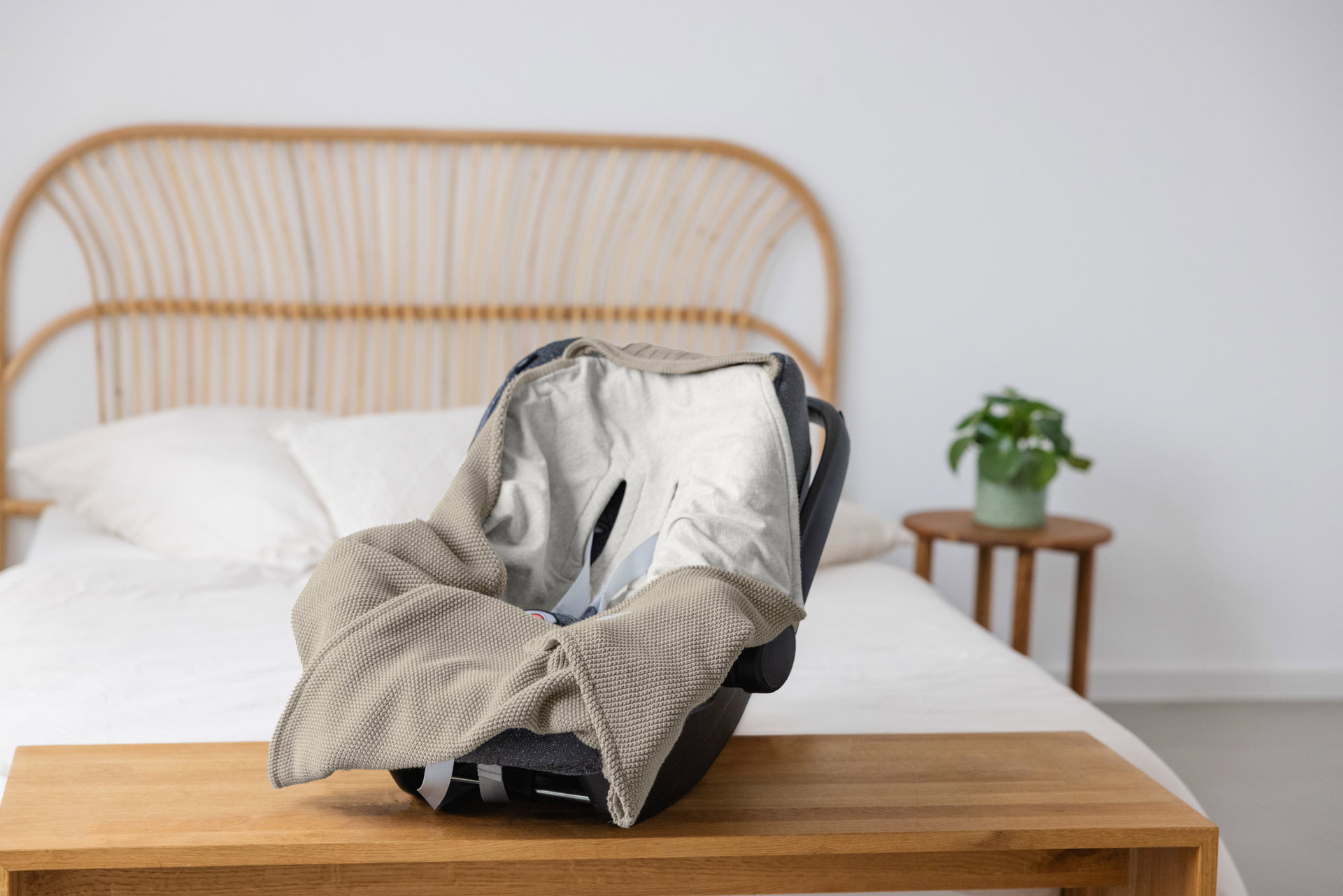 Einschlagdecke Baby - Bio Baumwolle, Taupe