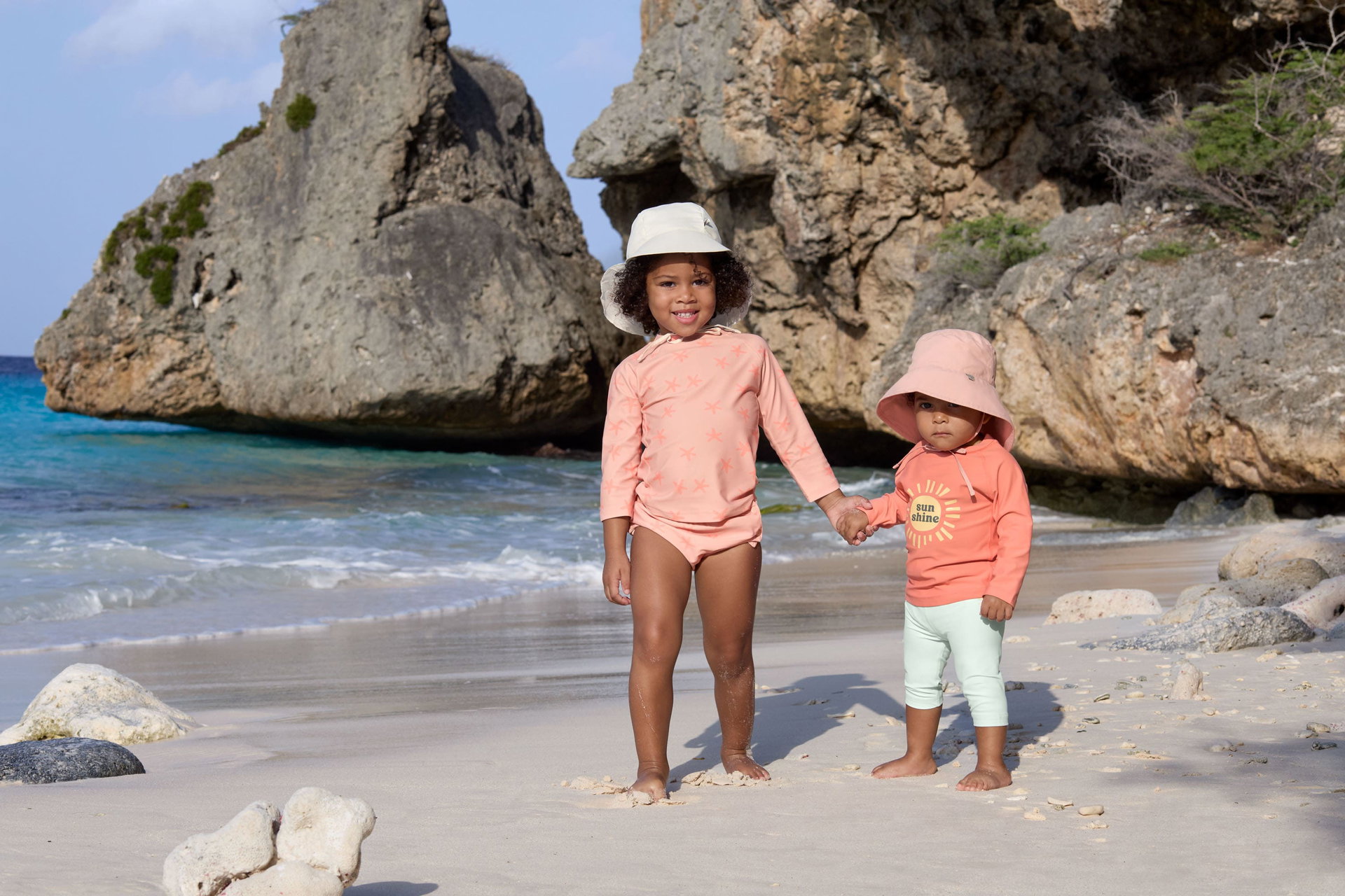 Fischerhut Baby (UV Schutz & Nackenschutz), Sea Salt Weiß