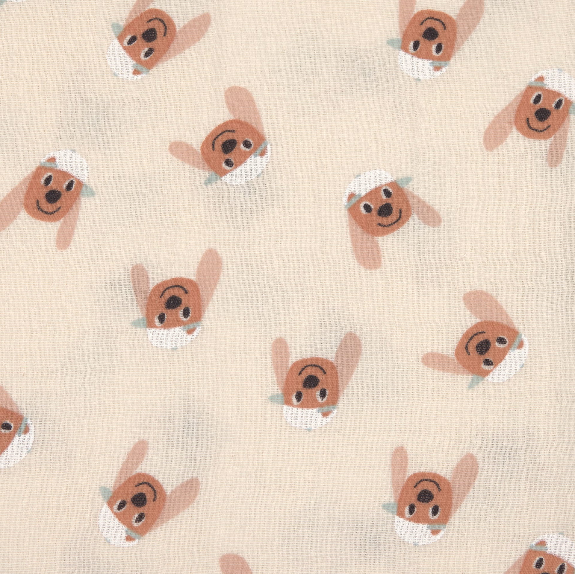 Muster, Stoff, Beige, Hund, niedliches Muster