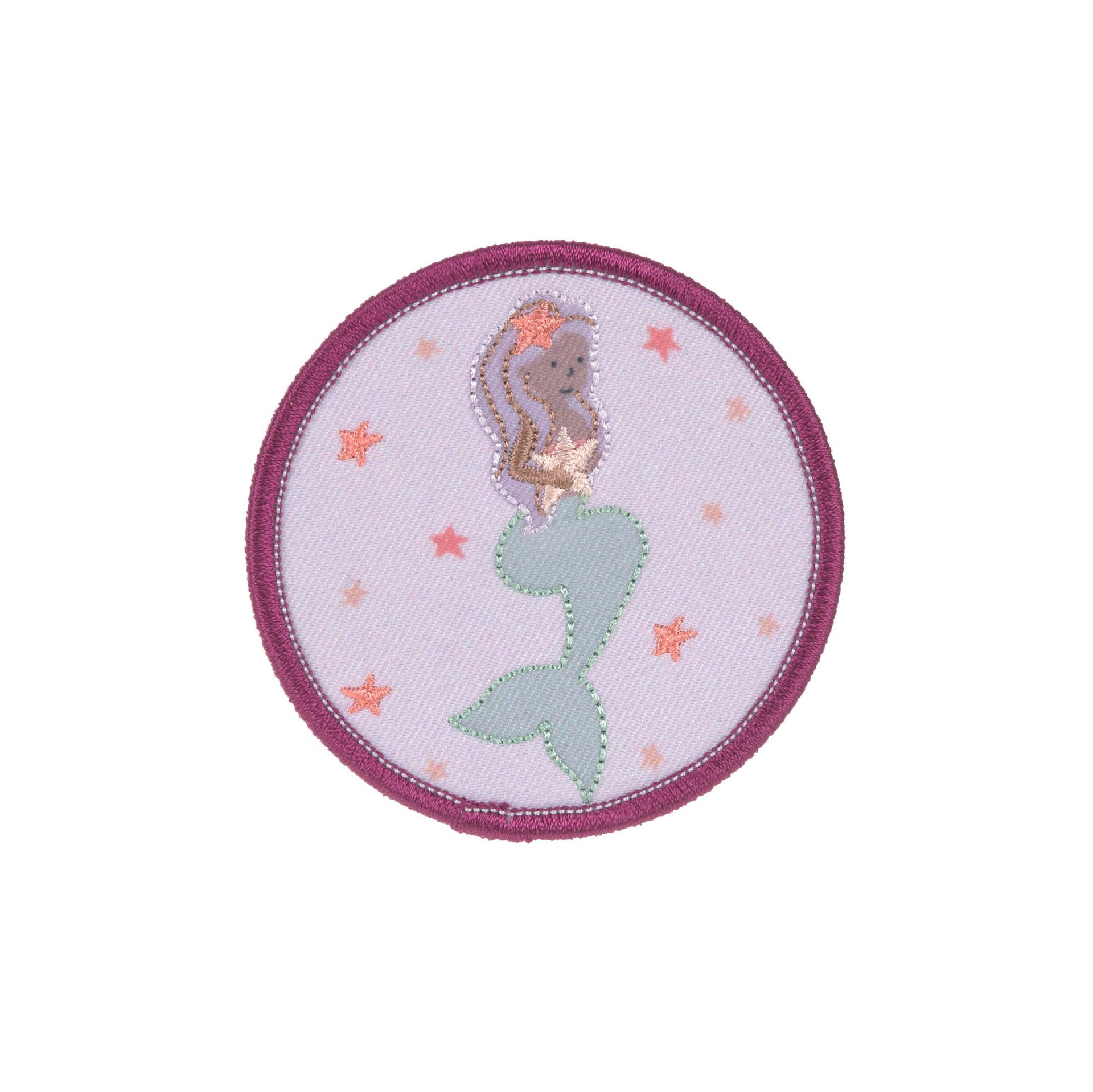 reversible patch, Meerjungfrau, runder Patch, pink, Sterne