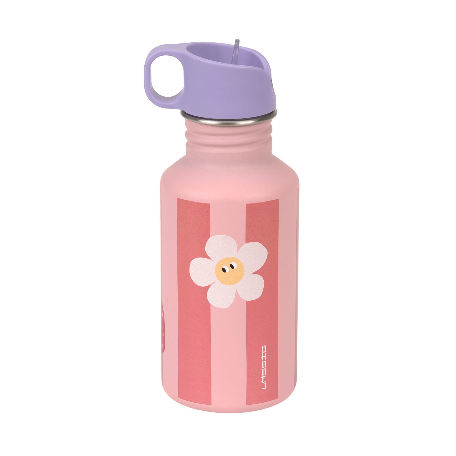 wasserflasche, Trinkflasche, Blumenmuster, rosa, Klammergriff