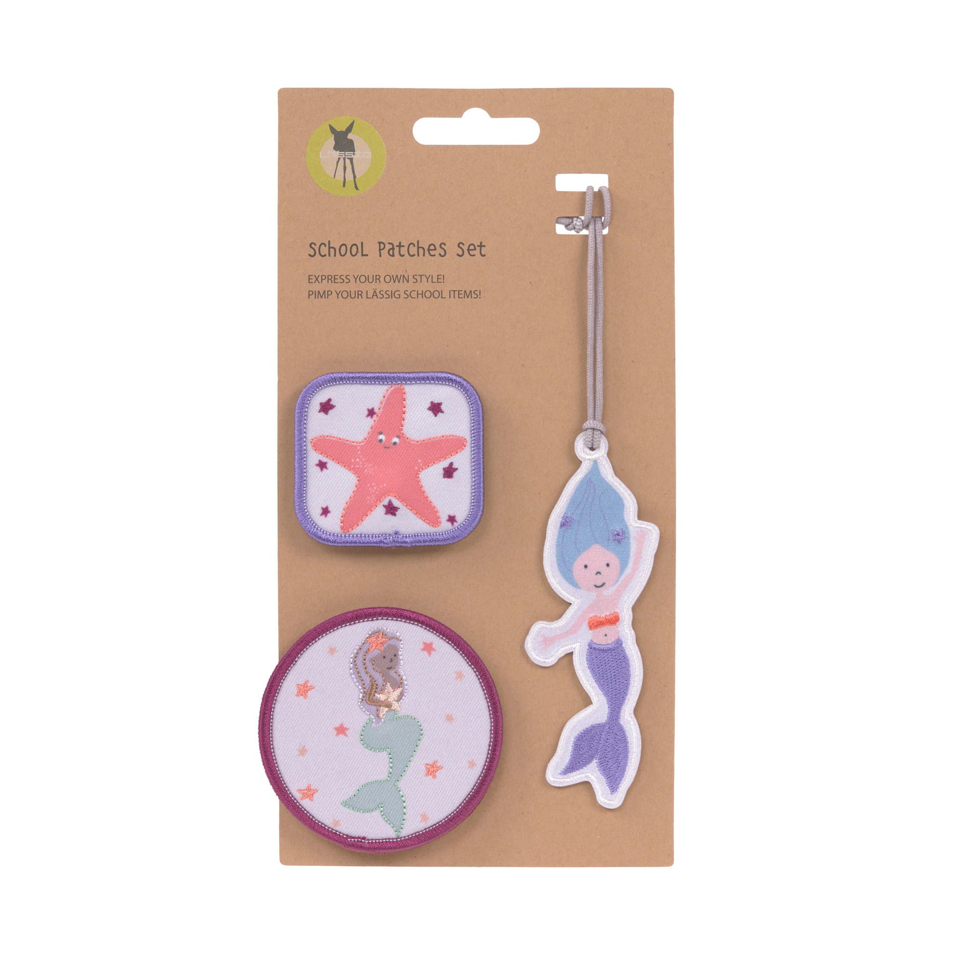 Schulsnacks Patch-Set, Patch-Set, Meereswesen, Seestern, Stoffaufnäher